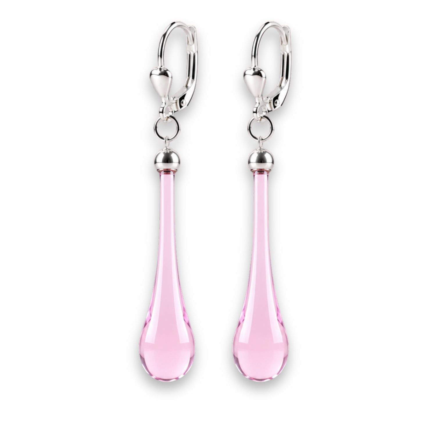Tropfen Ohrringe 925 Silber – mundgeblasenes Glas, viele Farben