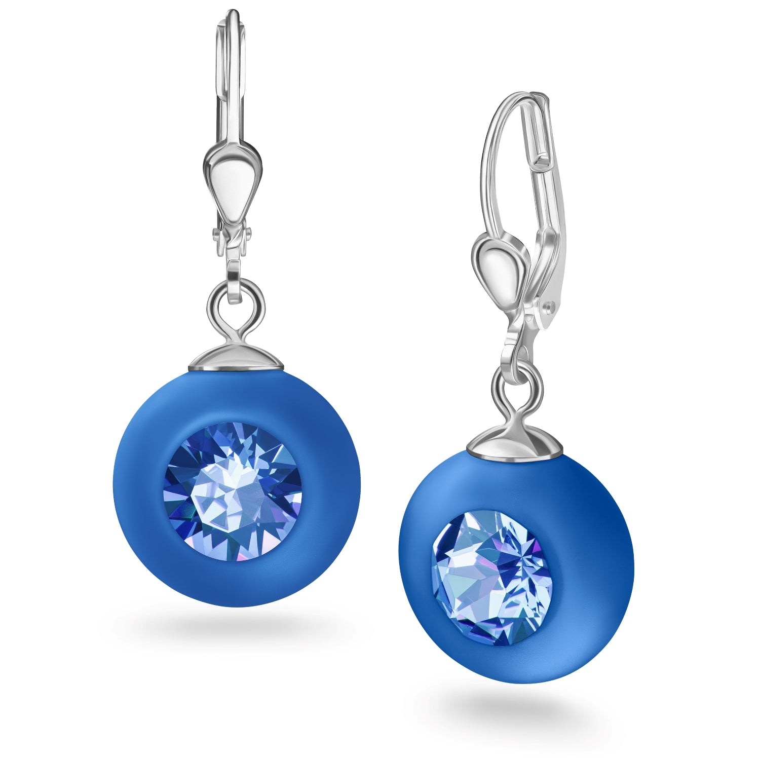 Boucles d'oreilles "Solitaire" coloré mat