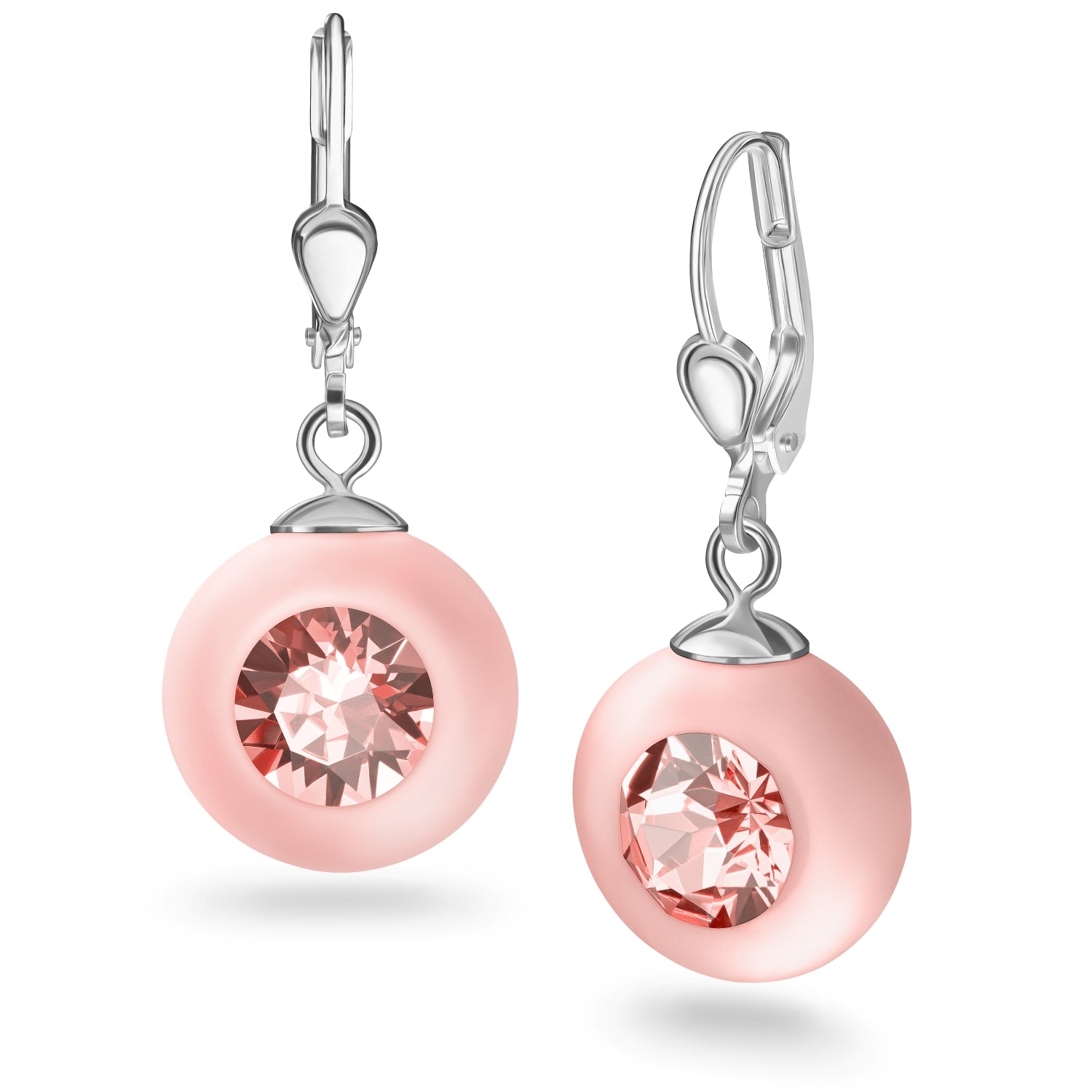 Boucles d'oreilles "Solitaire" coloré mat