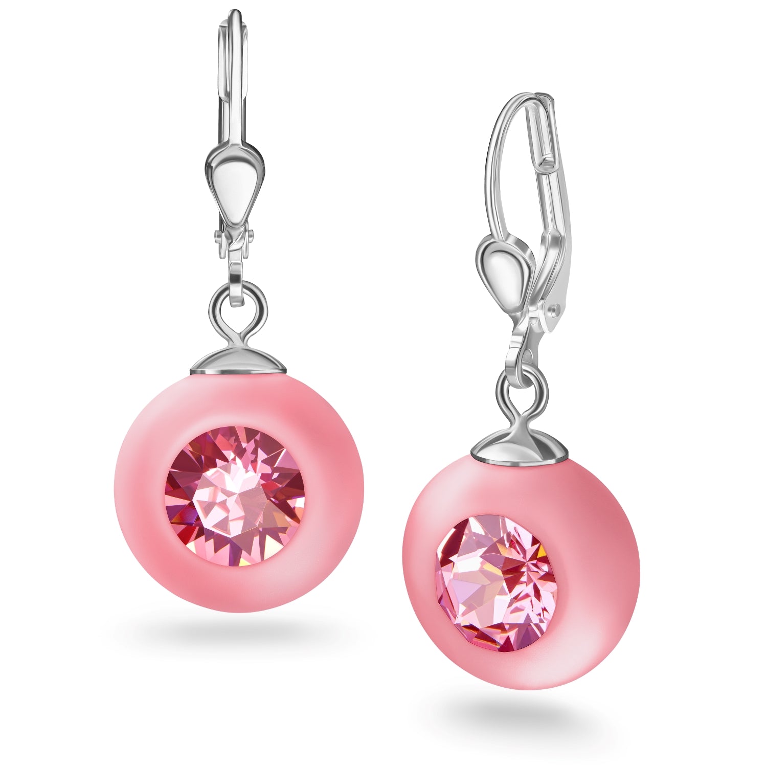 Boucles d'oreilles "Solitaire" coloré mat