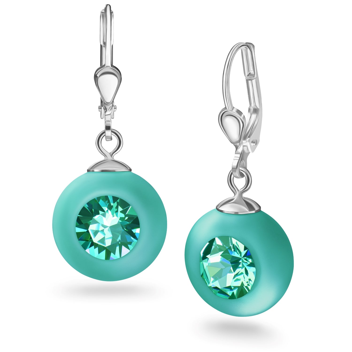 Boucles d'oreilles "Solitaire" coloré mat