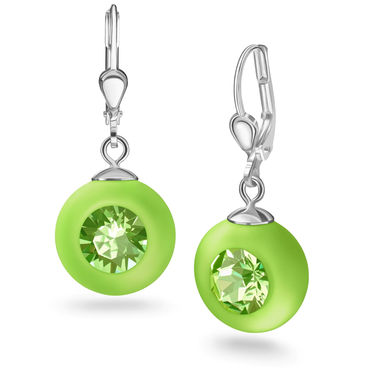 Boucles d'oreilles "Solitaire" coloré mat