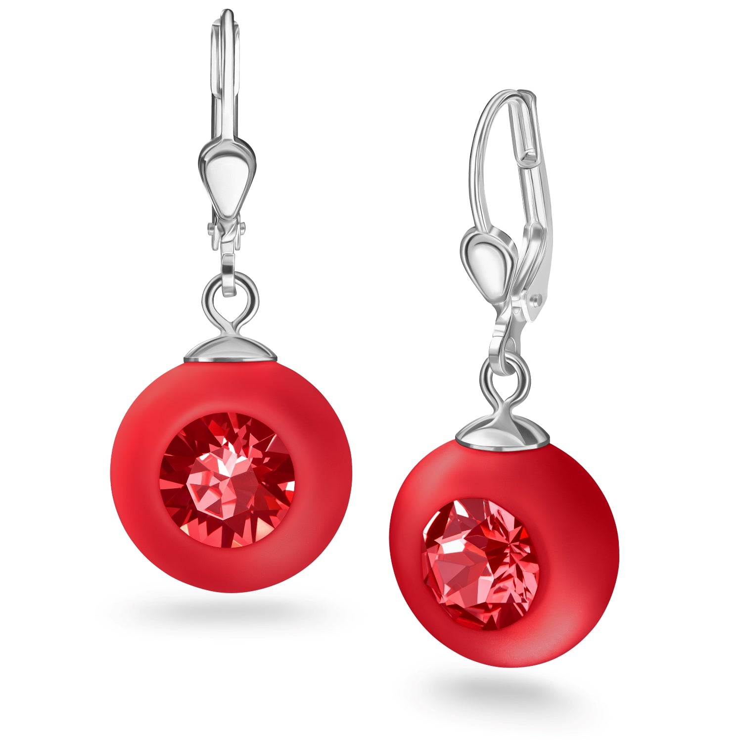 Boucles d'oreilles "Solitaire" coloré mat