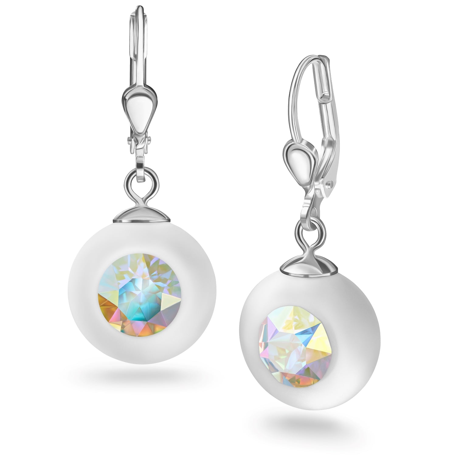 Boucles d'oreilles "Solitaire" coloré mat