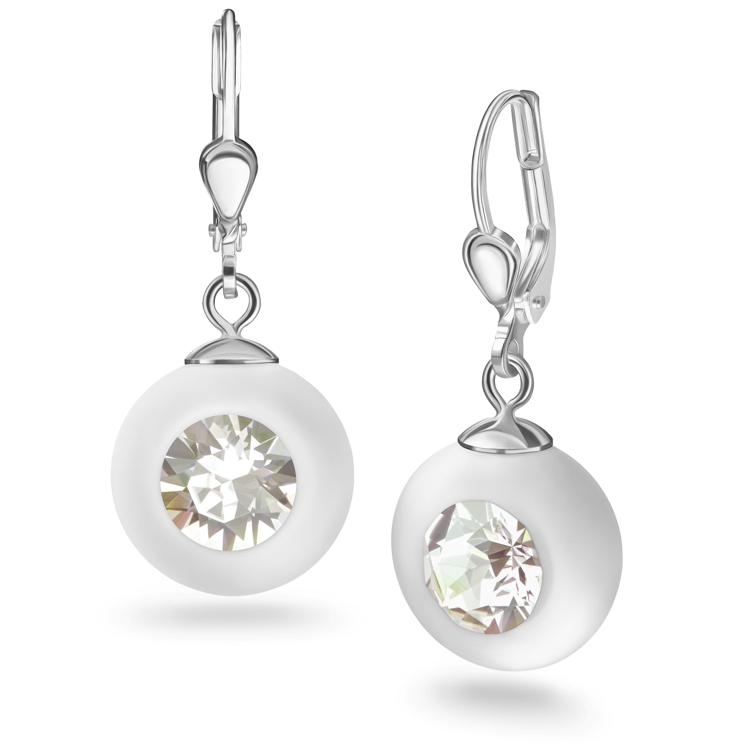 Boucles d'oreilles "Solitaire" coloré mat