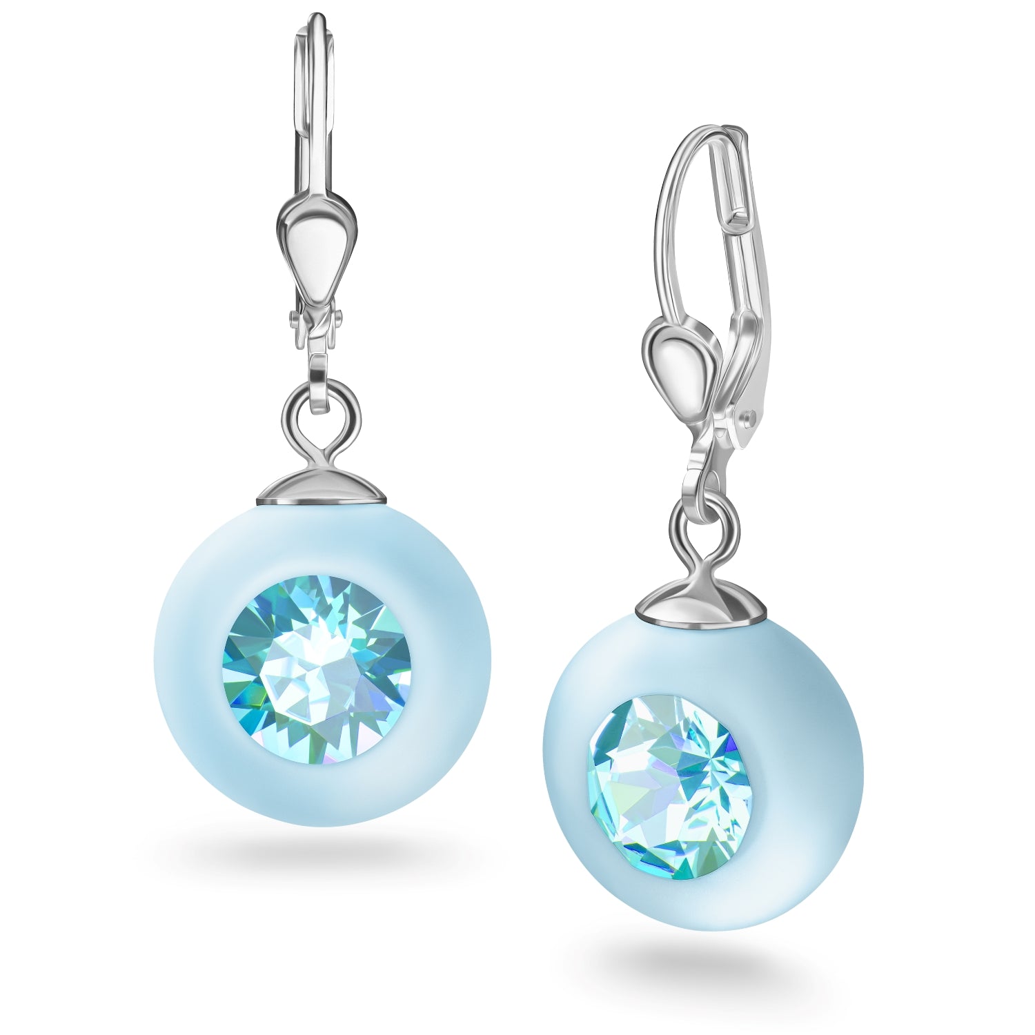 Boucles d'oreilles "Solitaire" coloré mat
