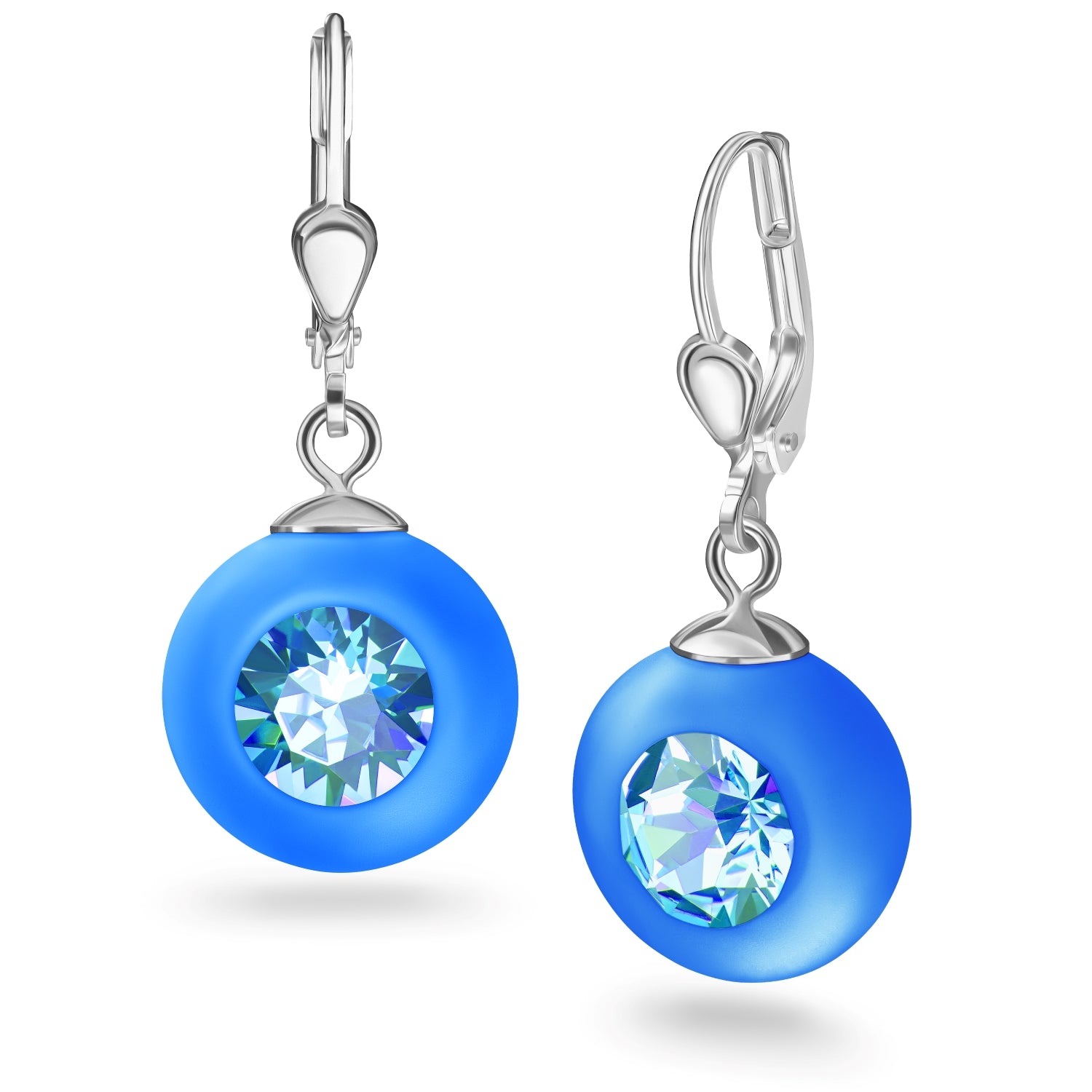 Boucles d'oreilles "Solitaire" coloré mat