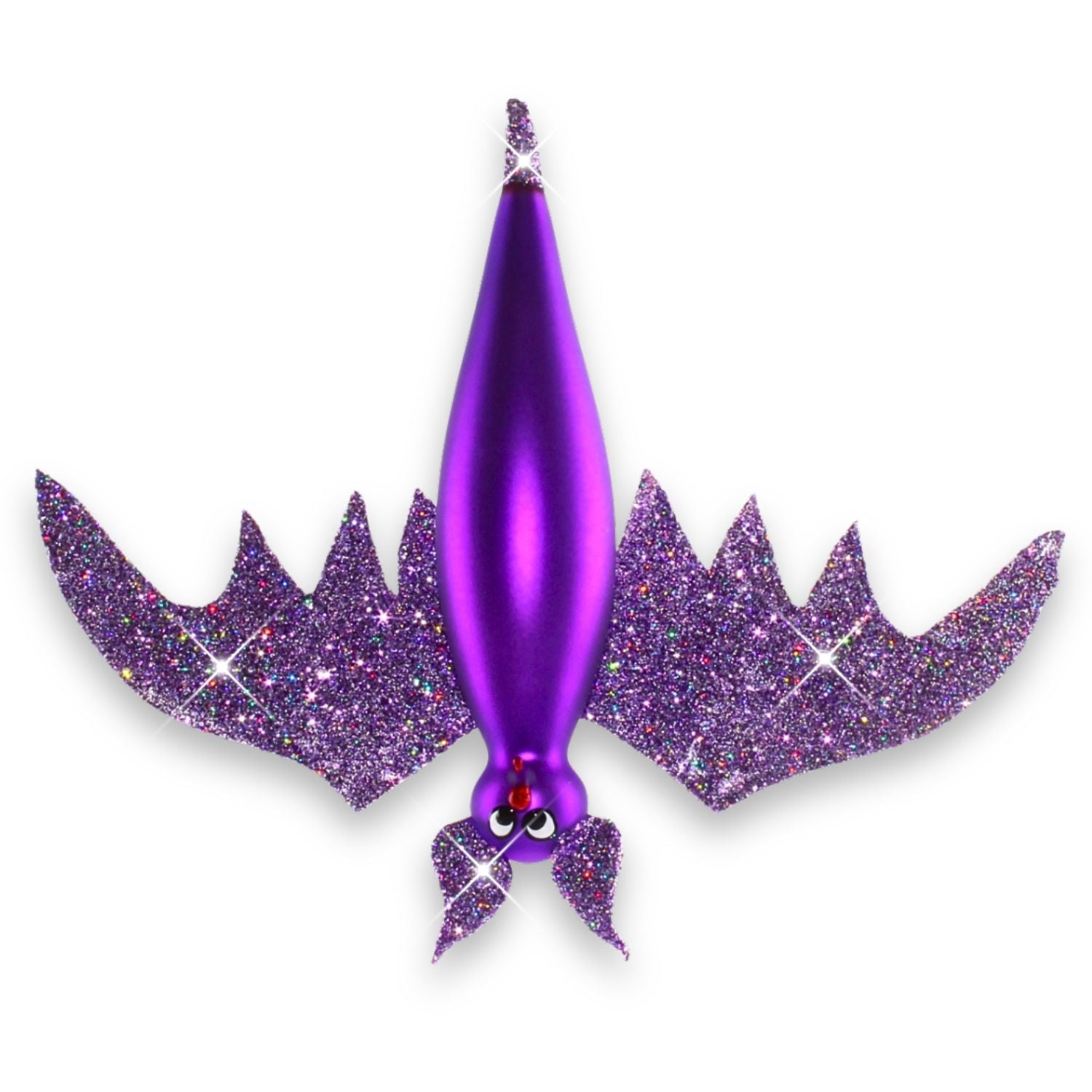 Große Fledermaus aus Glas – ausgefallener Christbaumschmuck, mundgeblasen