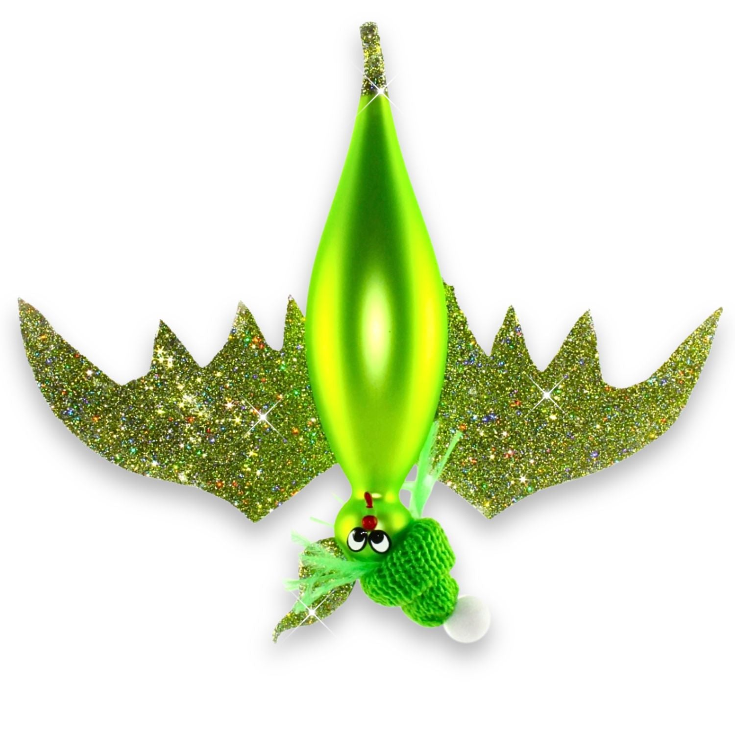 Große Fledermaus aus Glas – ausgefallener Christbaumschmuck, mundgeblasen