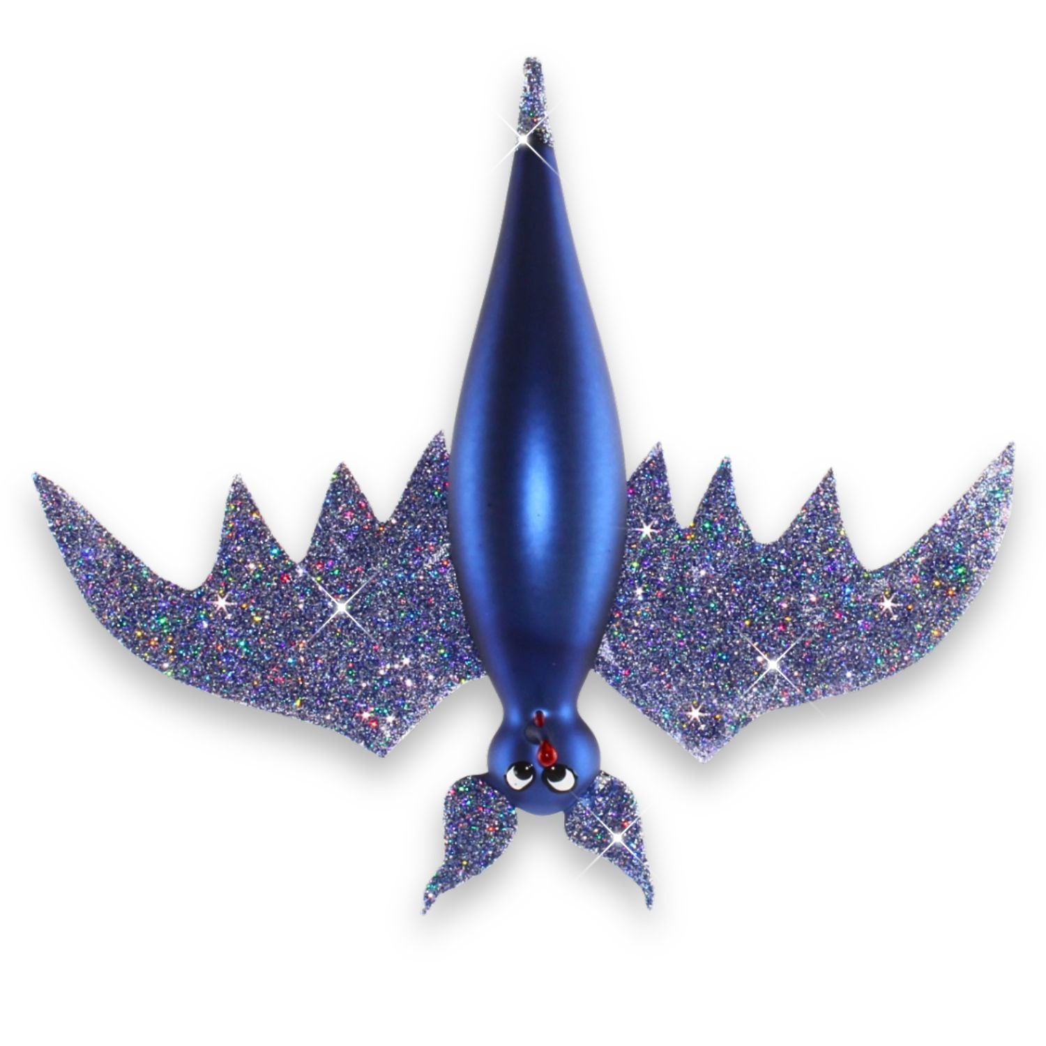 Große Fledermaus aus Glas – ausgefallener Christbaumschmuck, mundgeblasen
