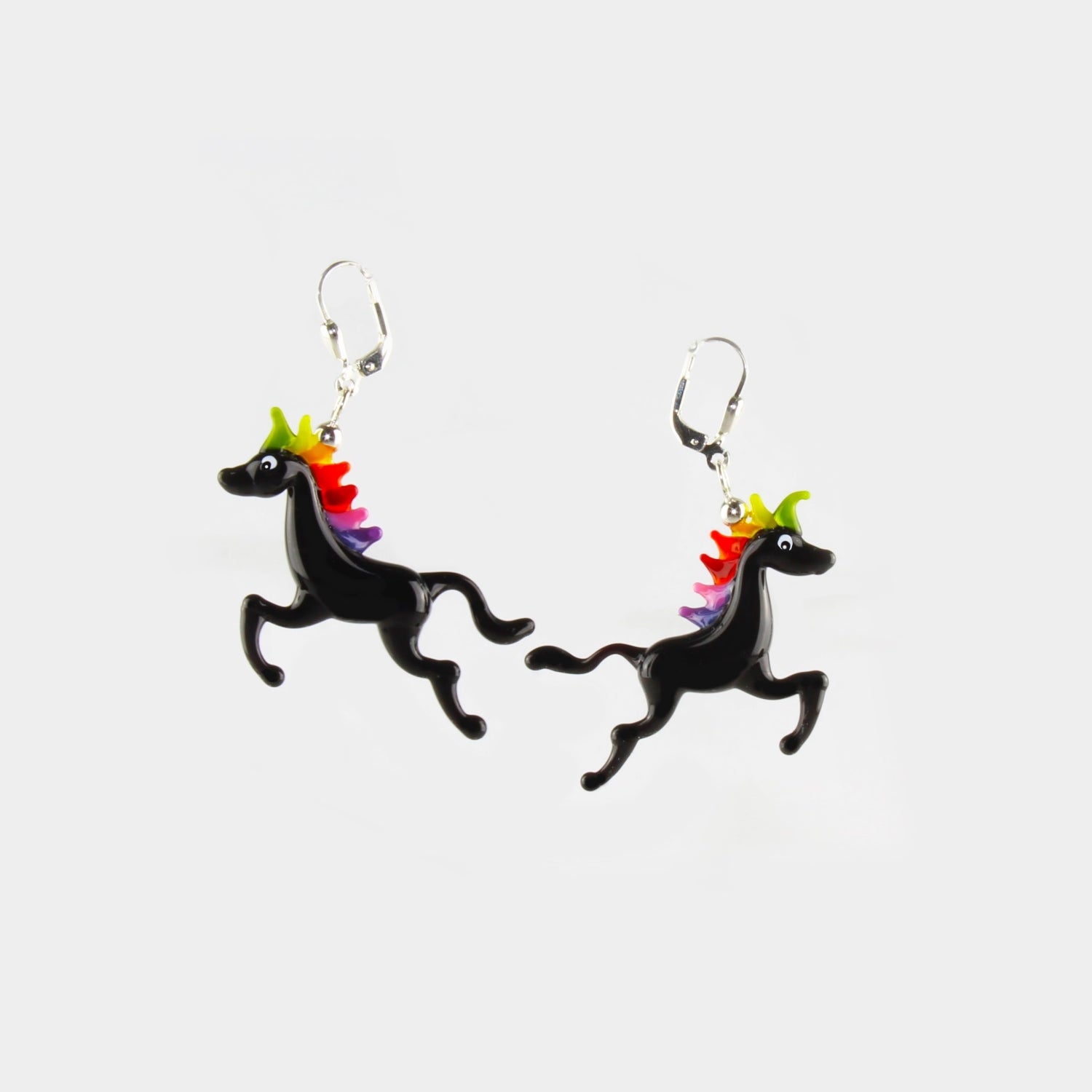 Orecchini a forma di cavallo arcobaleno