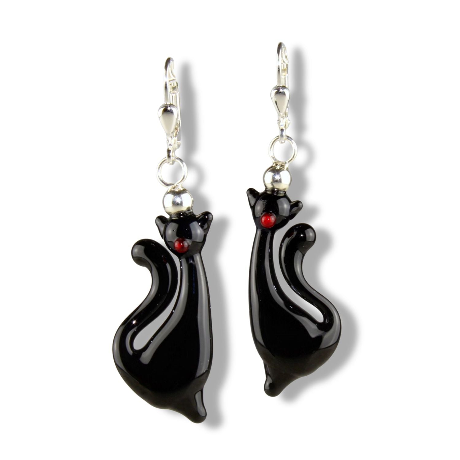 Katzen Ohrringe – 2 für 1 | Elegante Ohrhänger mit Brisur