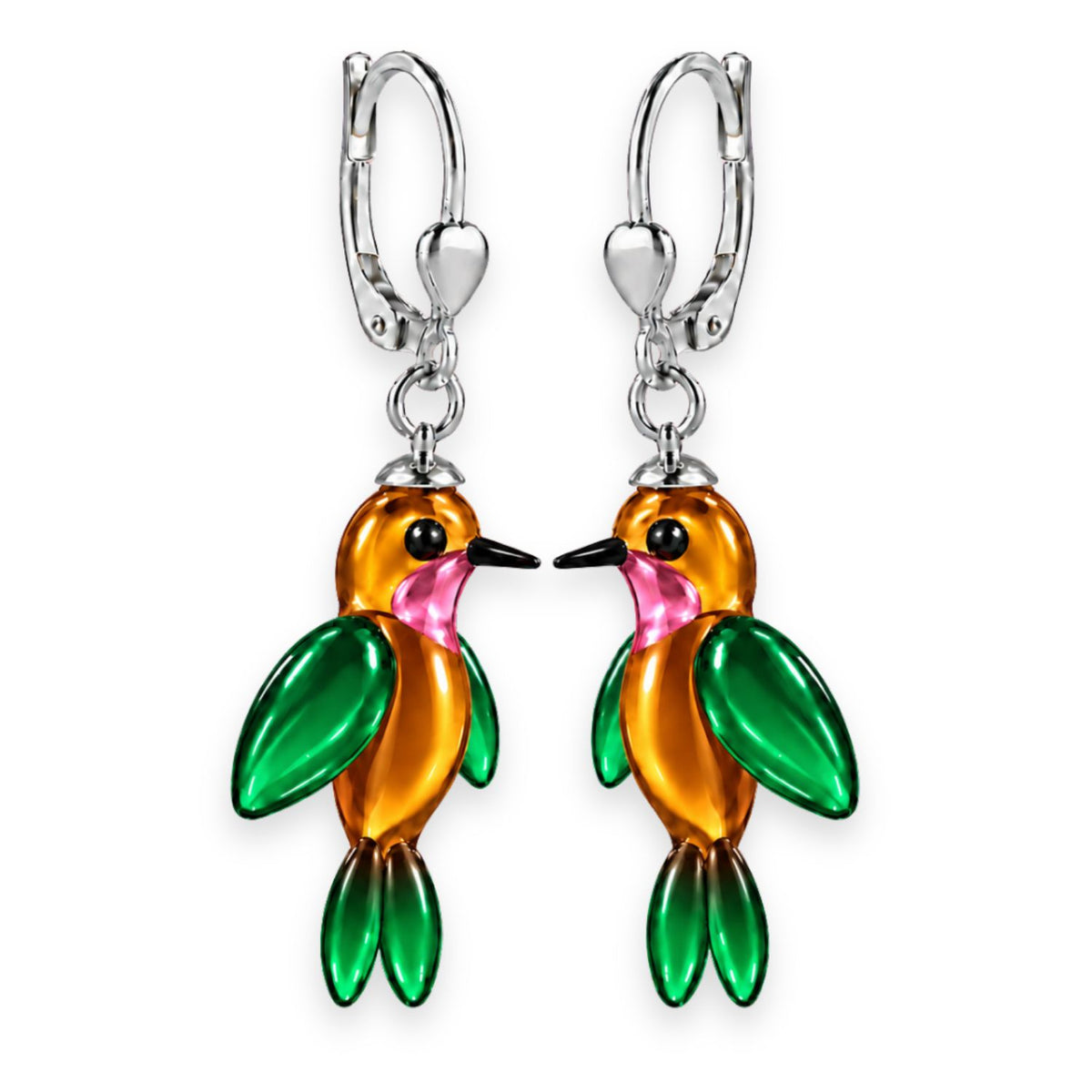 Kolibri Ohrringe aus Glas – handgefertigter Kolibri Schmuck