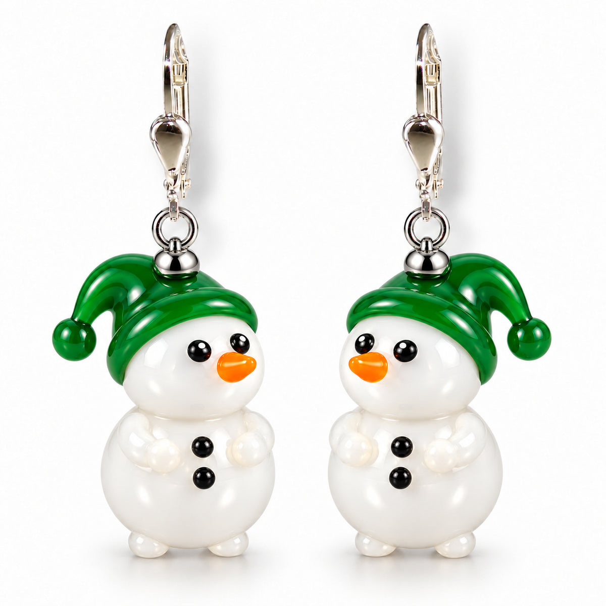 Boucles d'oreilles bonhomme de neige