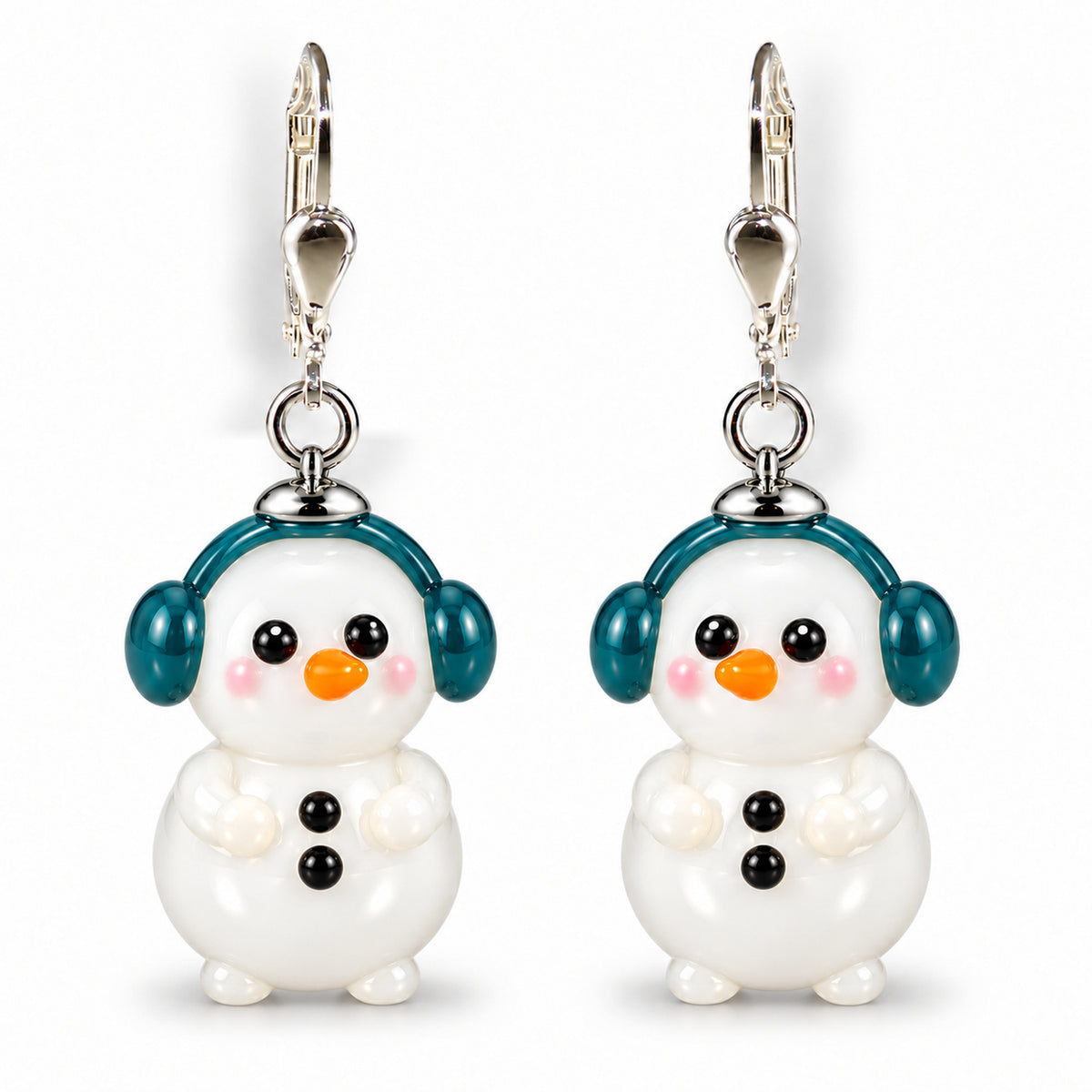 Boucles d'oreilles bonhomme de neige