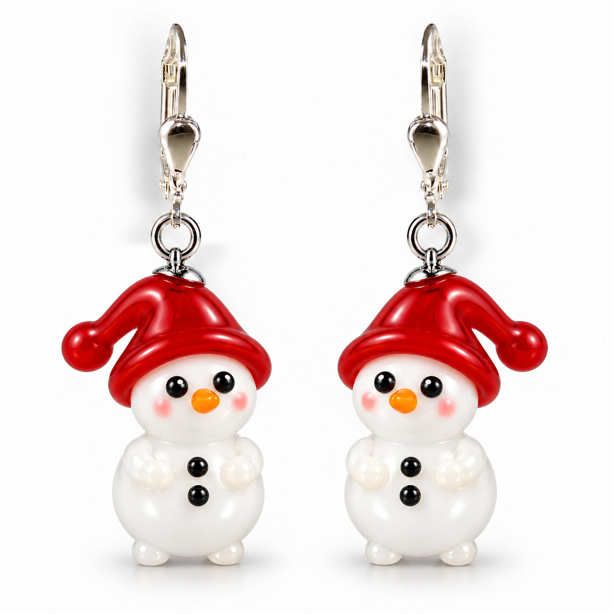 Boucles d'oreilles bonhomme de neige