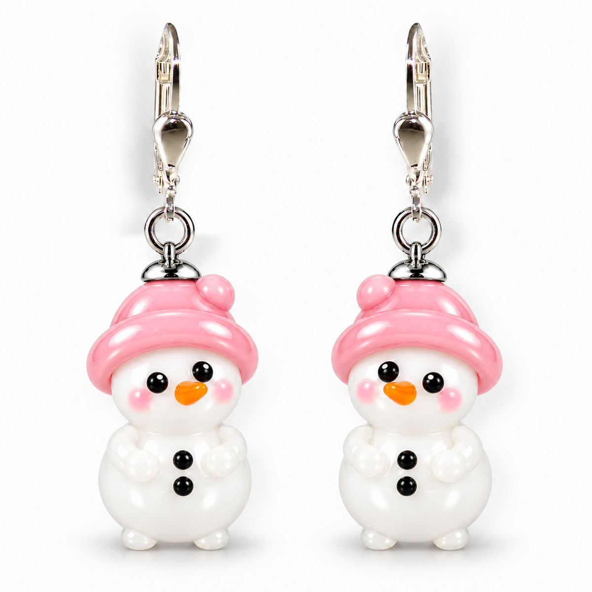 Boucles d'oreilles bonhomme de neige