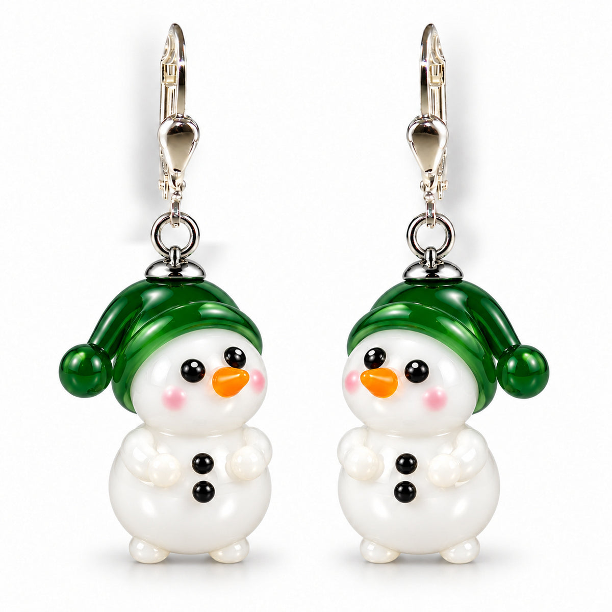 Boucles d'oreilles bonhomme de neige