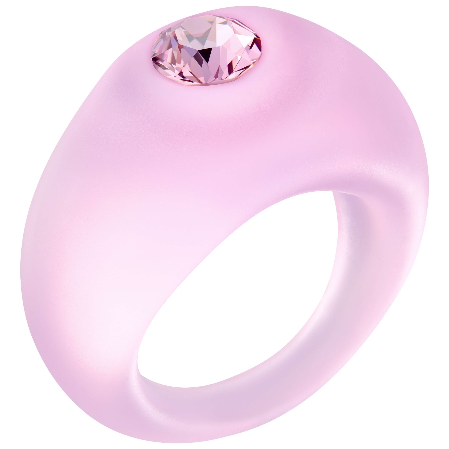 Bague "Solitaire" rose`mat