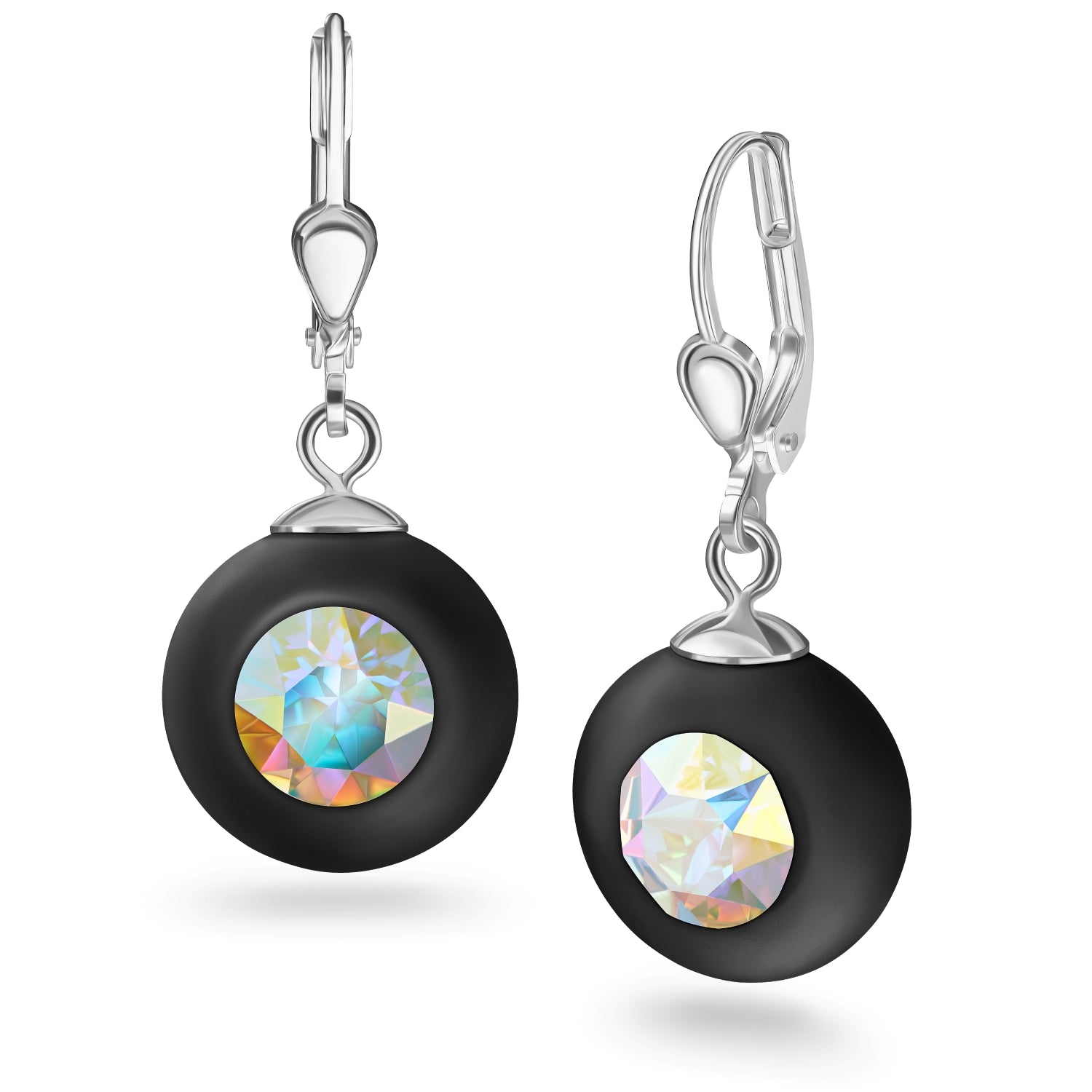 Boucles d'oreilles "Solitaire" coloré mat