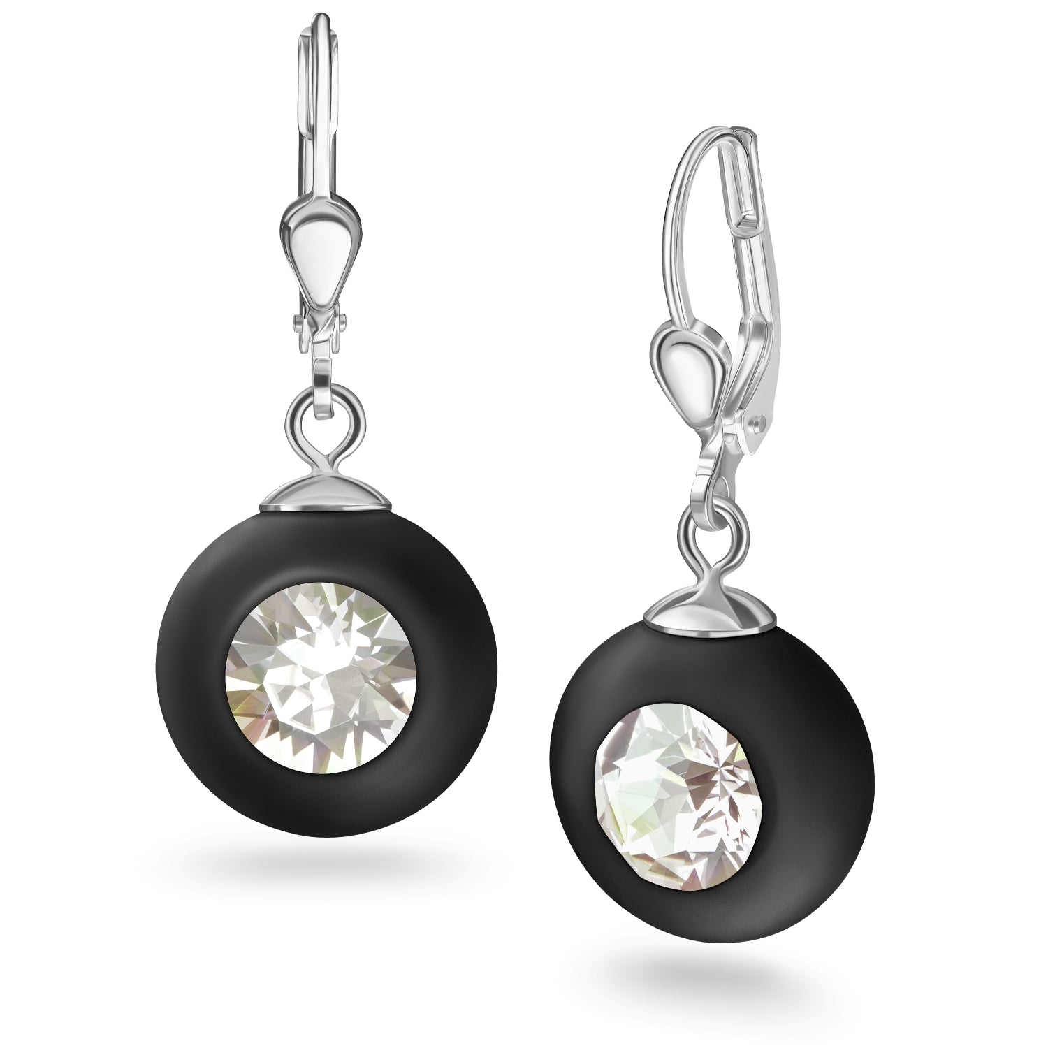 Boucles d'oreilles "Solitaire" coloré mat