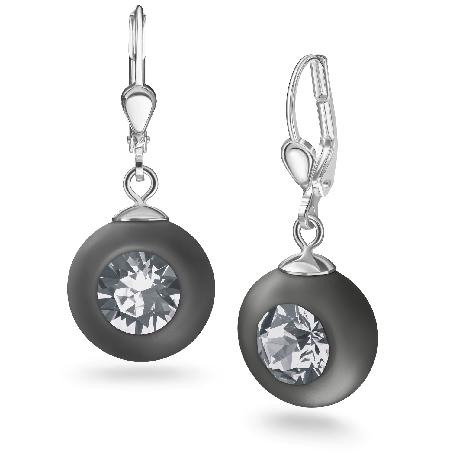 Boucles d'oreilles "Solitaire" coloré mat