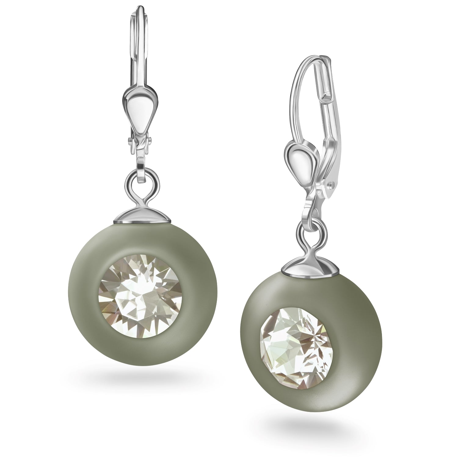 Boucles d'oreilles "Solitaire" coloré mat