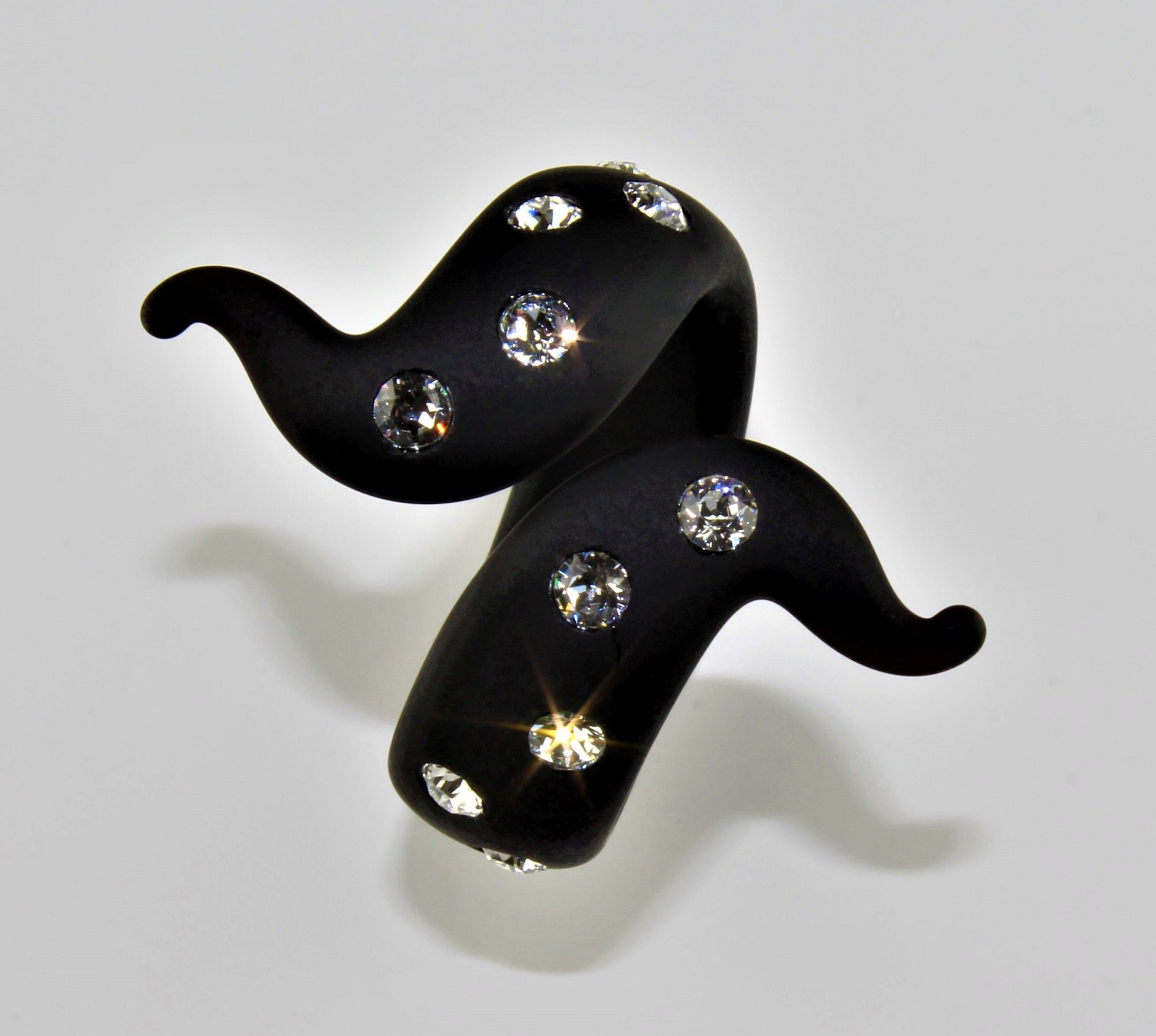 Bague spirale "Amelia" noir mat