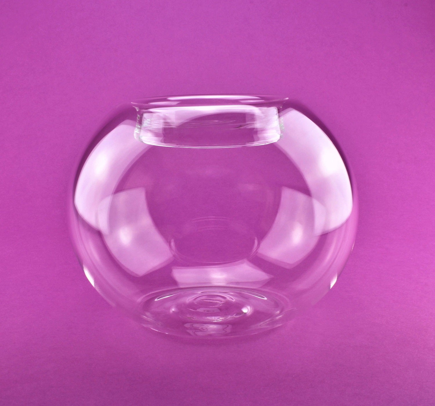 Orchideeënpot, rond, borosilicaat, helder
