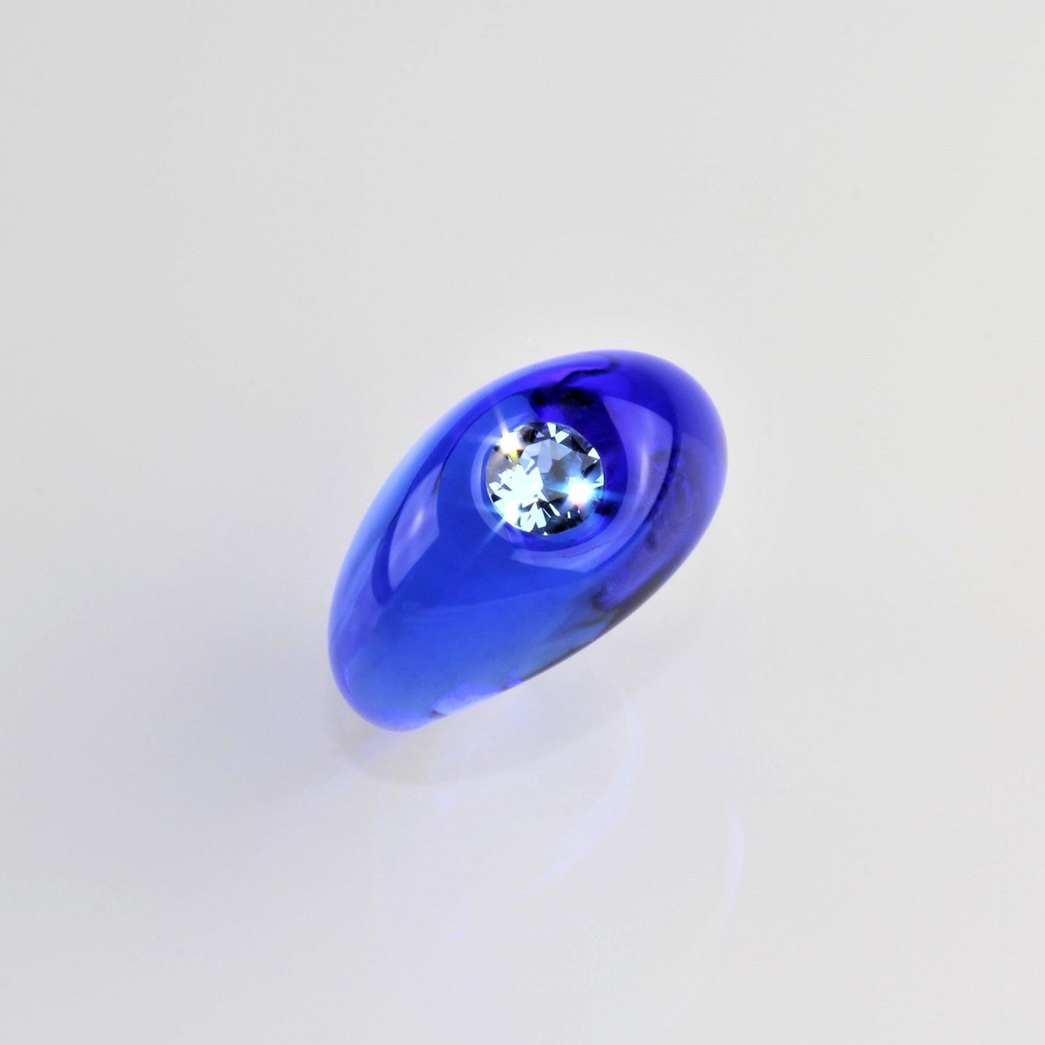 Bague "Solitaire" saphir