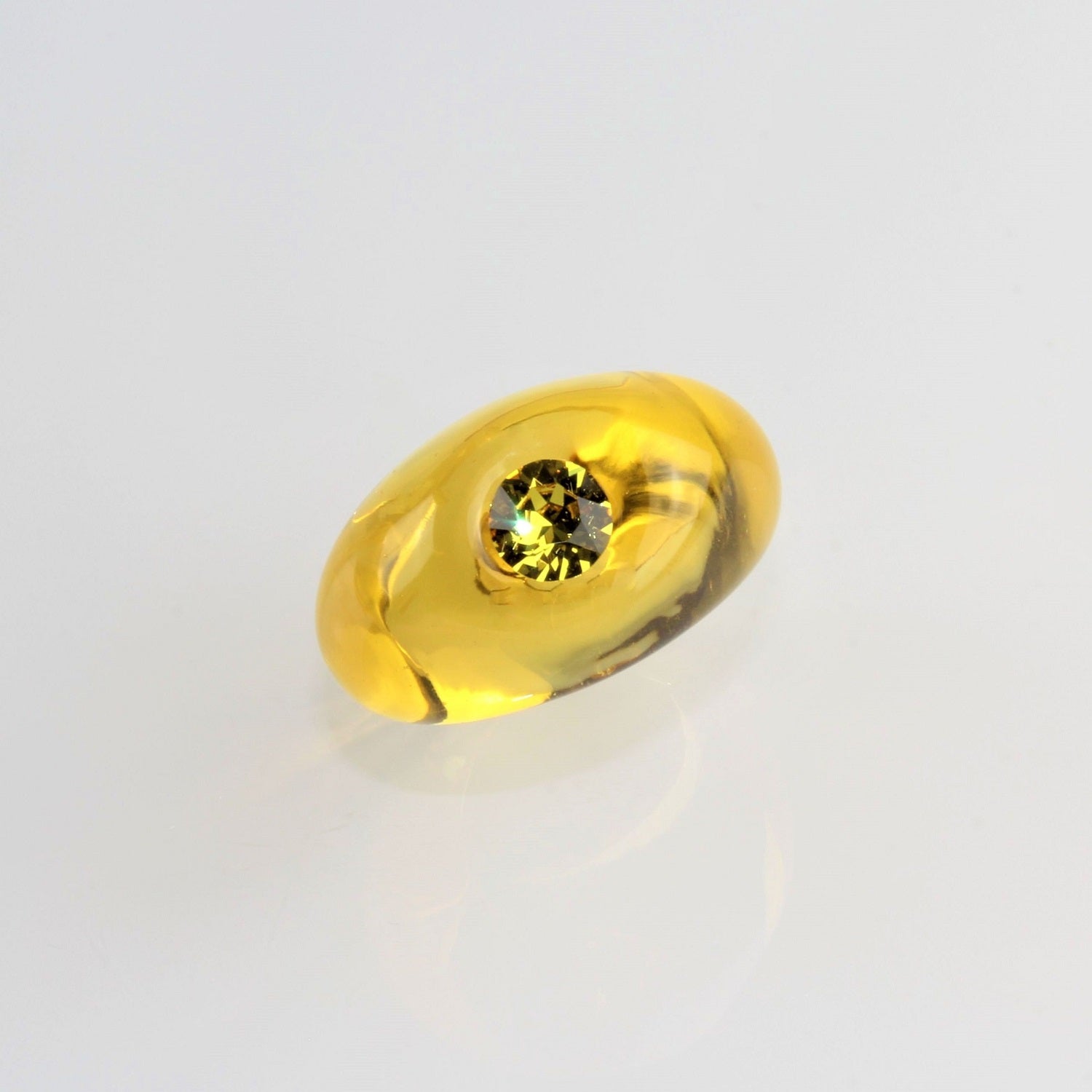 Bague "Solitaire" Citrine