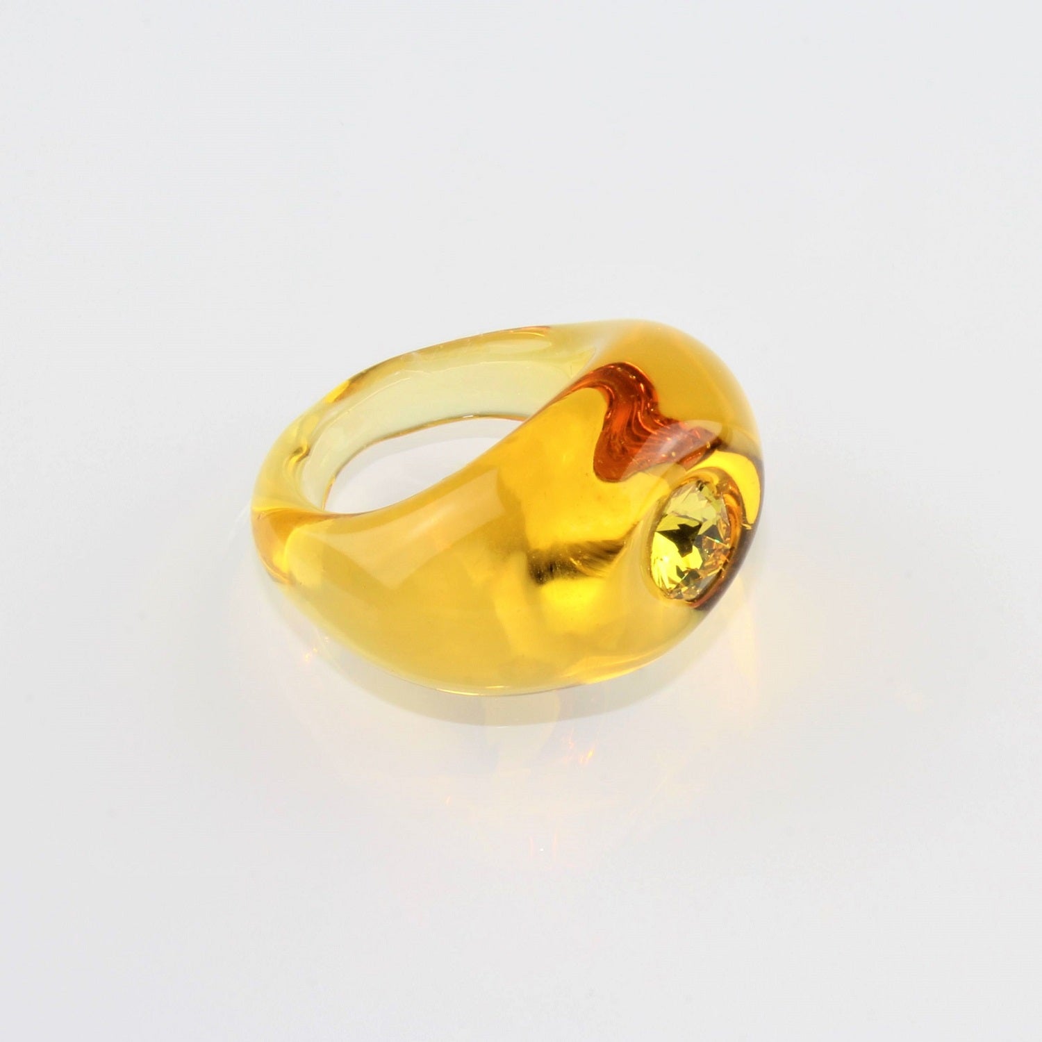 Bague "Solitaire" Citrine