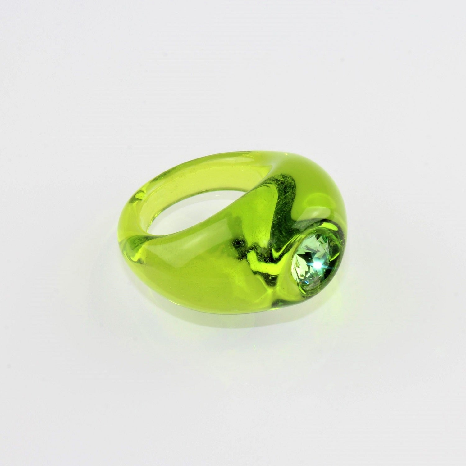 Bague "Solitaire" Ultra-vert