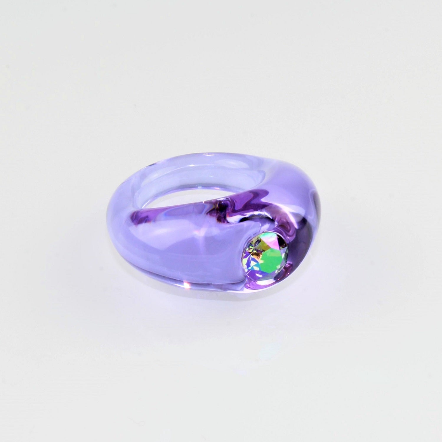 Anello "Solitaire" Ultra Violet
