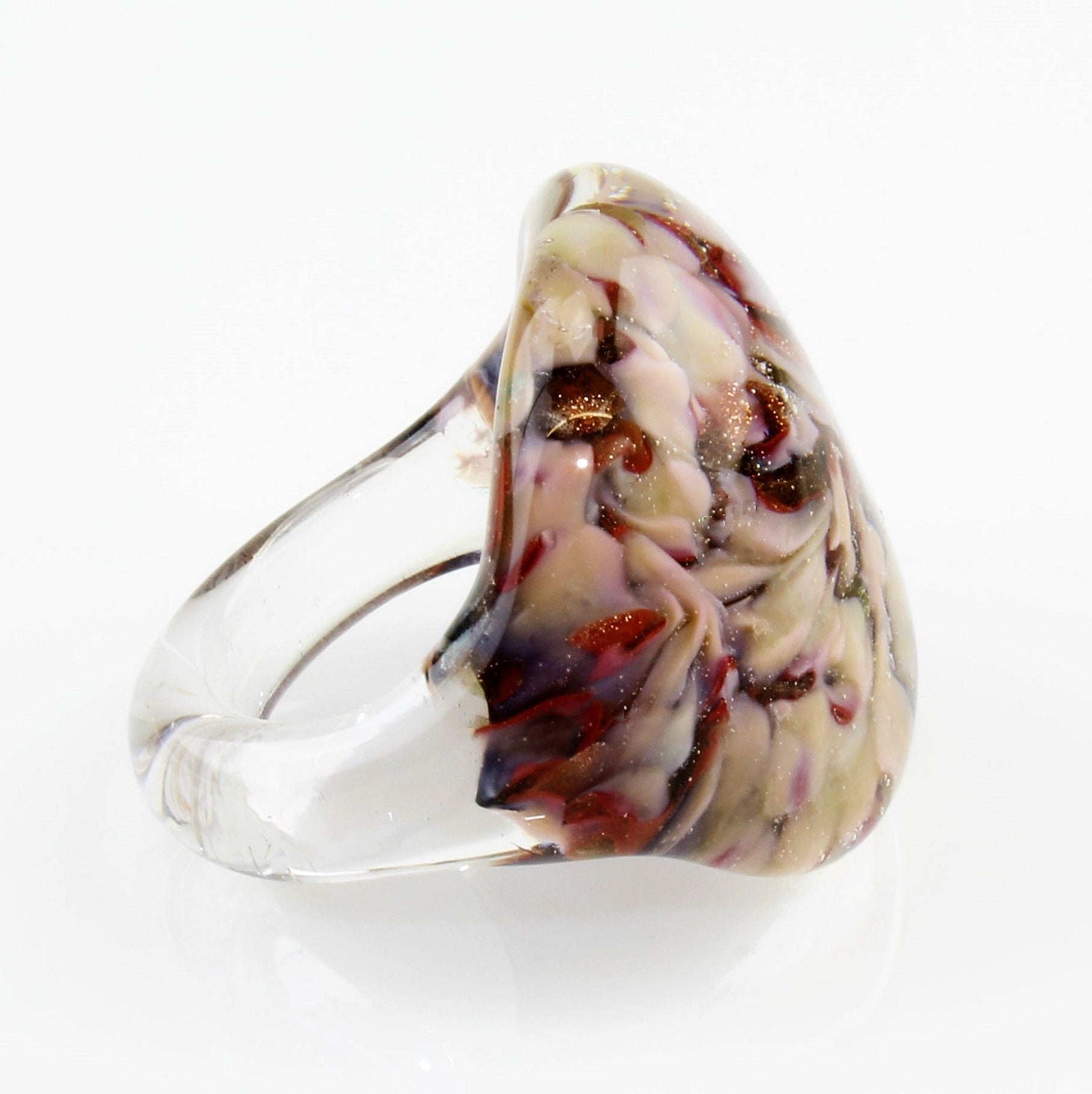 Anello "Madame" Rose" marrone marmorizzato