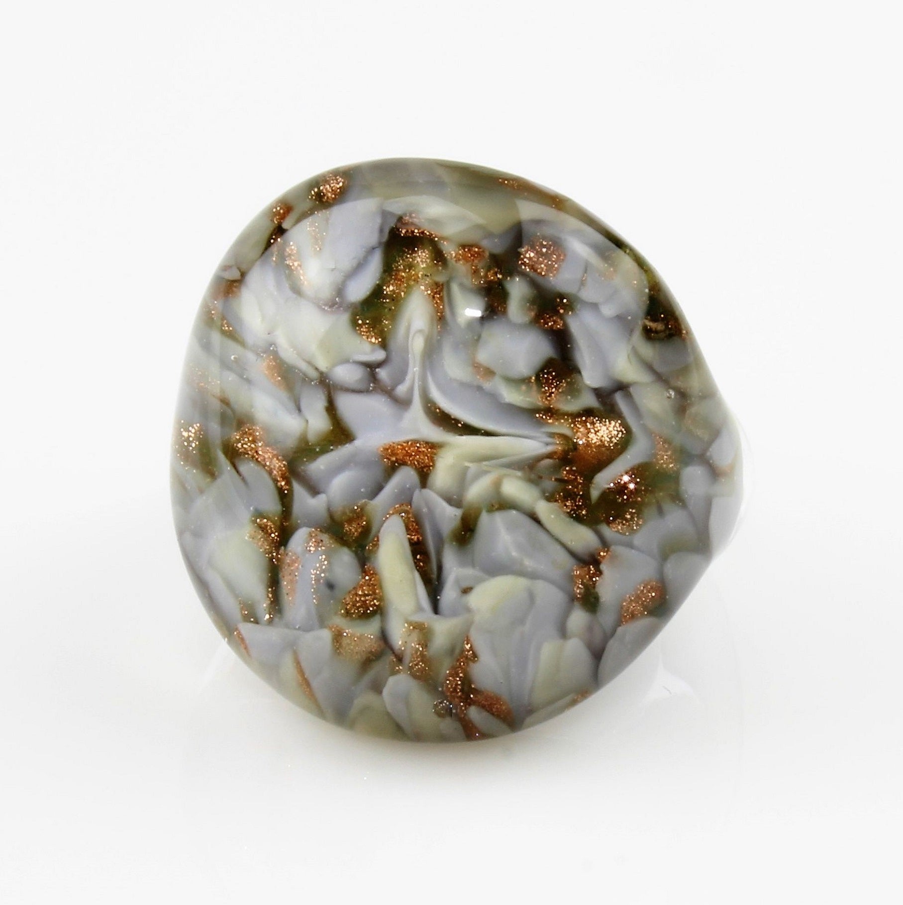 Bague "Madame" Gris marbré