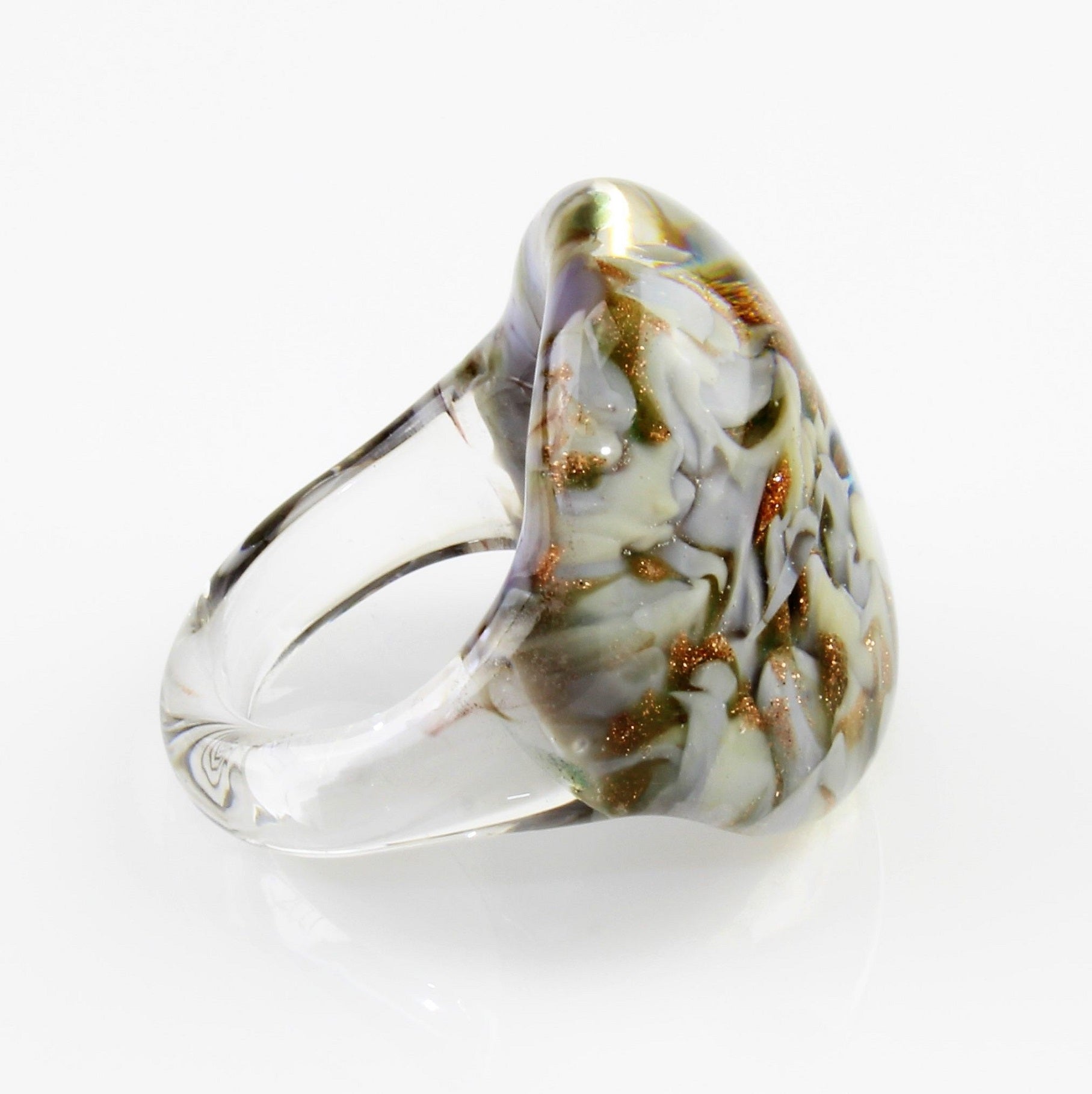 Bague "Madame" Gris marbré