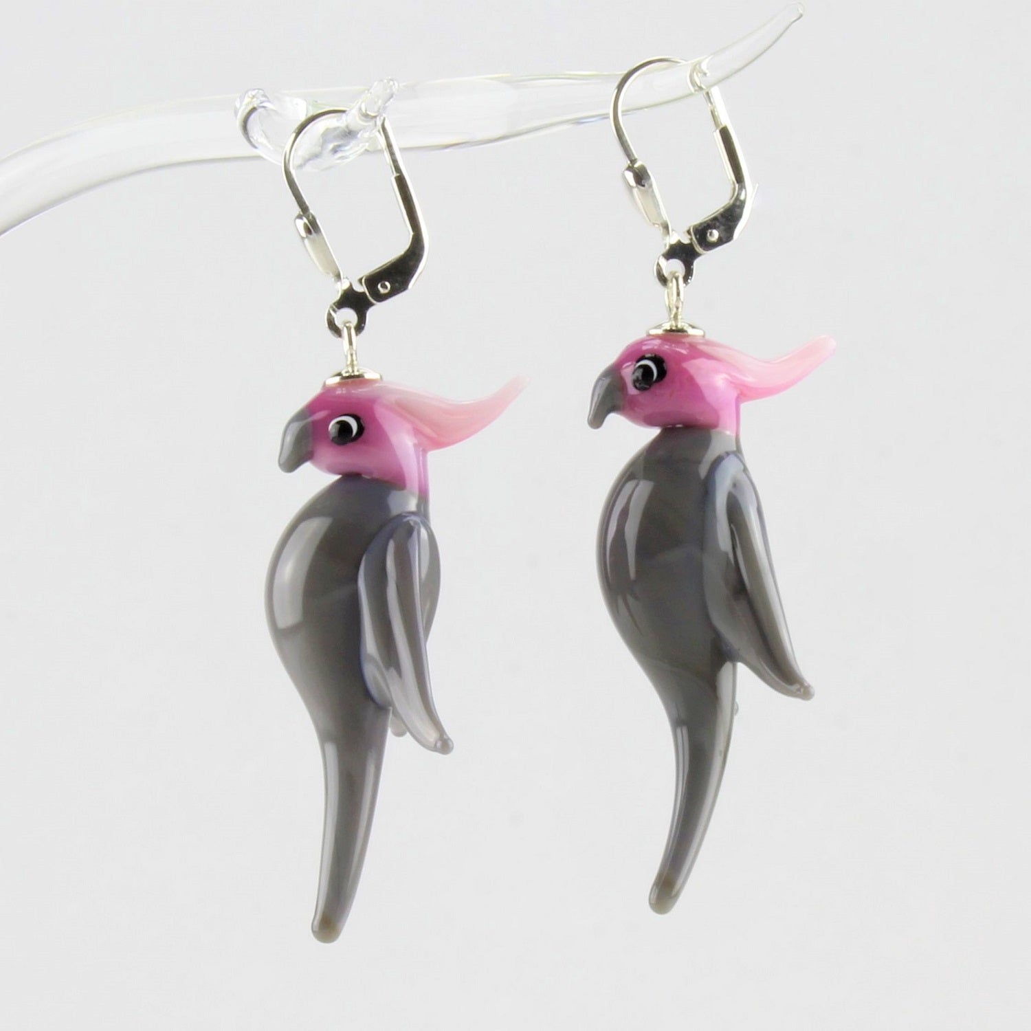 Boucles d'oreilles cacatoès