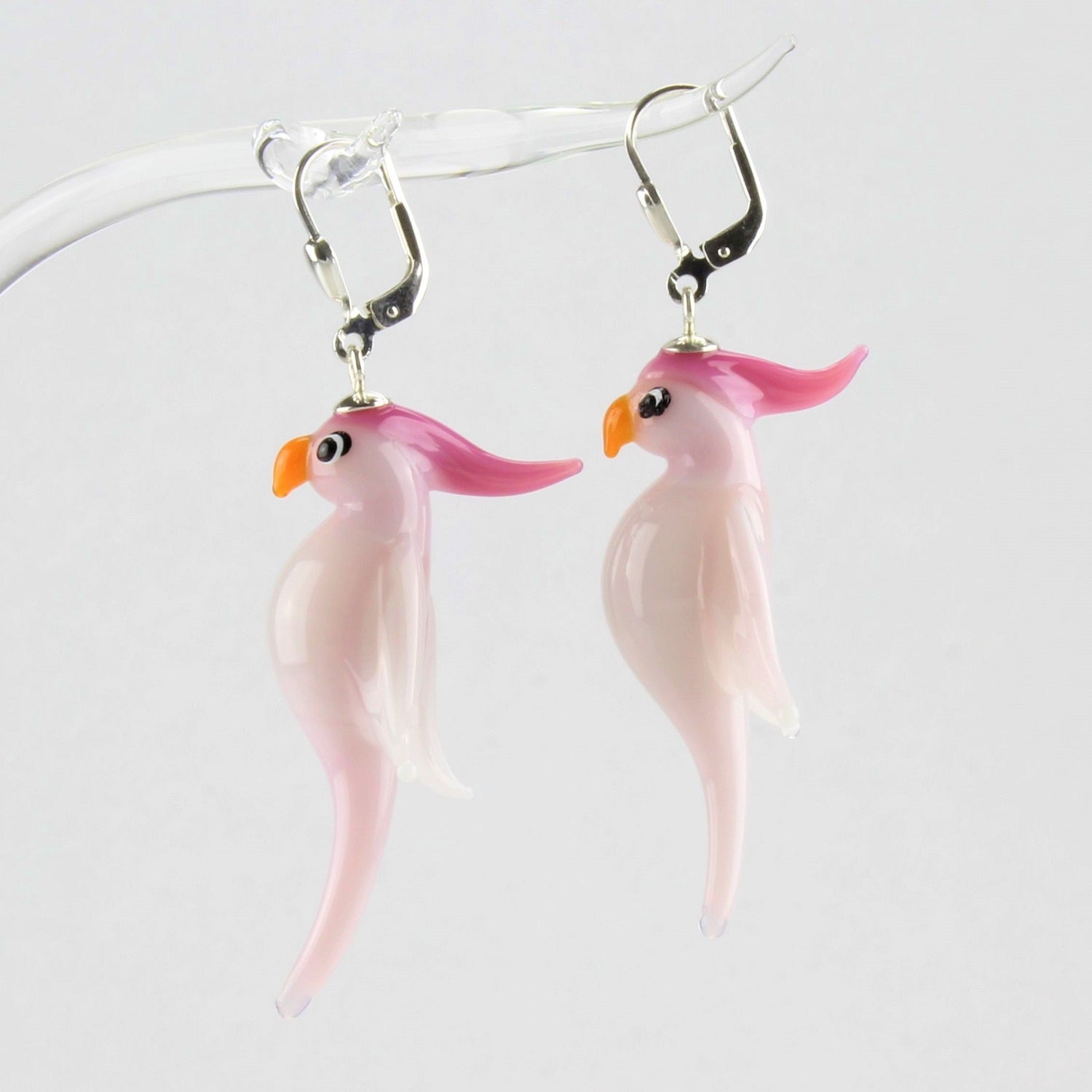 Boucles d'oreilles cacatoès