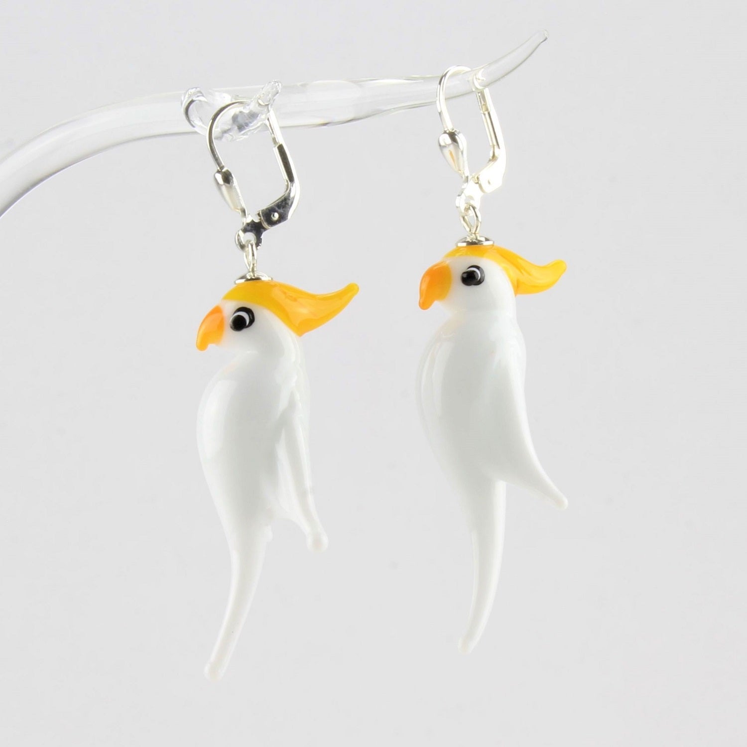 Boucles d'oreilles cacatoès