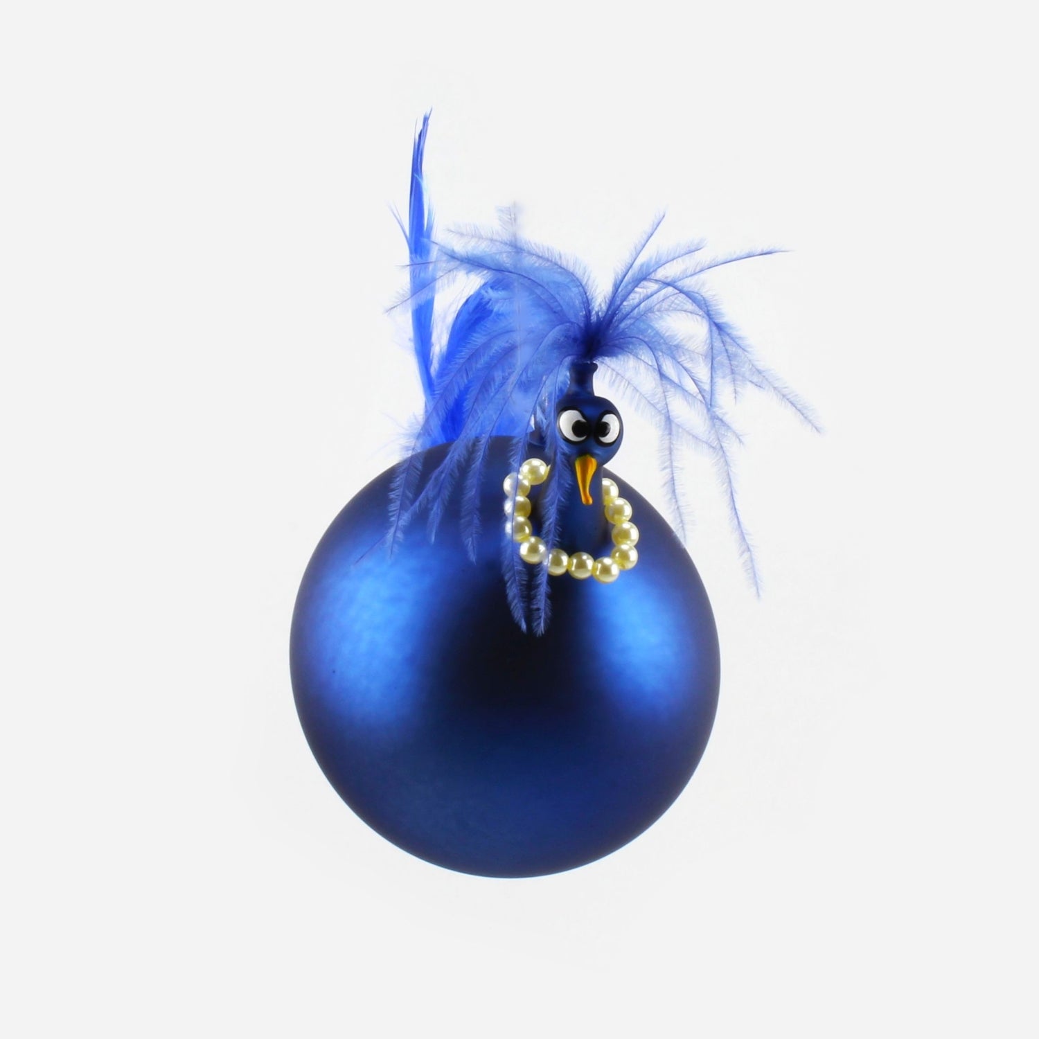 Poulet avec collier de perles, coloré, mat suspendu