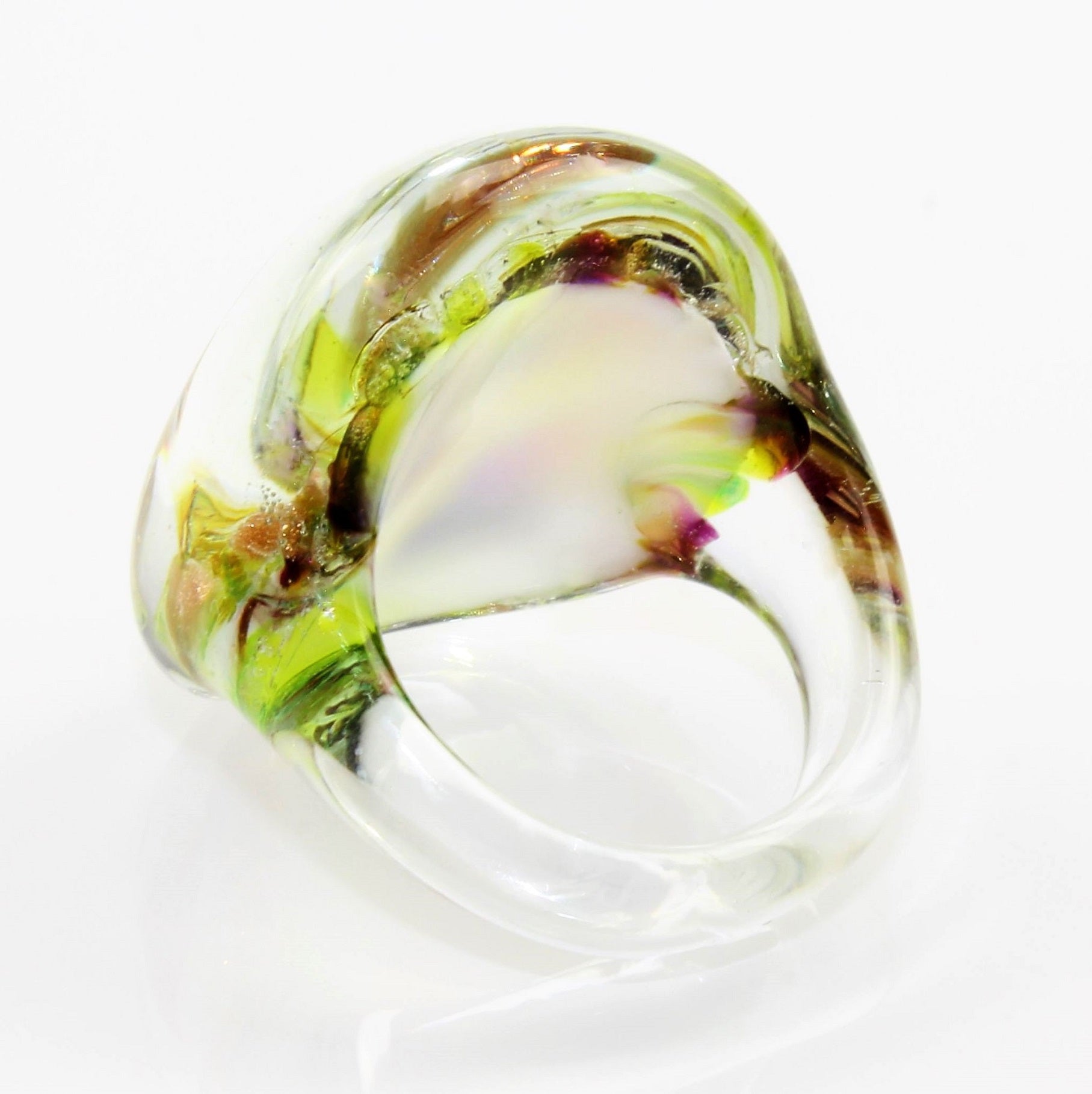 Anello "Madame" colore autunno marmorizzato