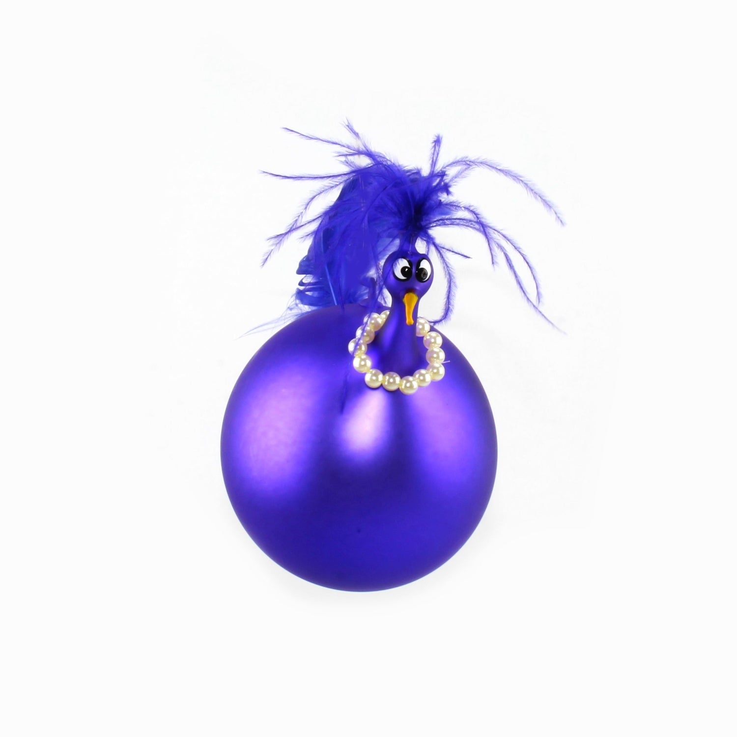 Poulet avec collier de perles, coloré, mat suspendu