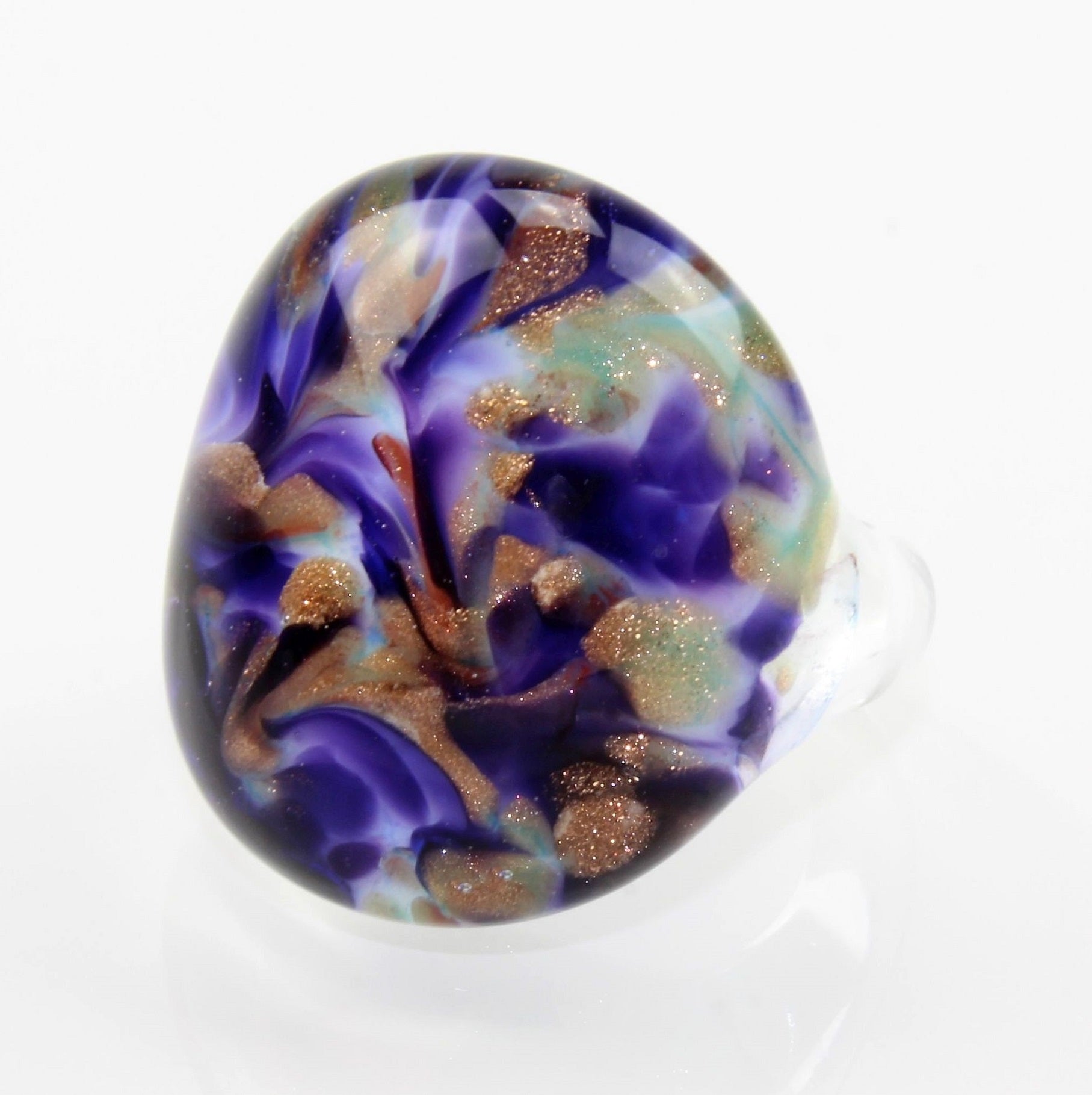 Madame" ring violet blue marbled