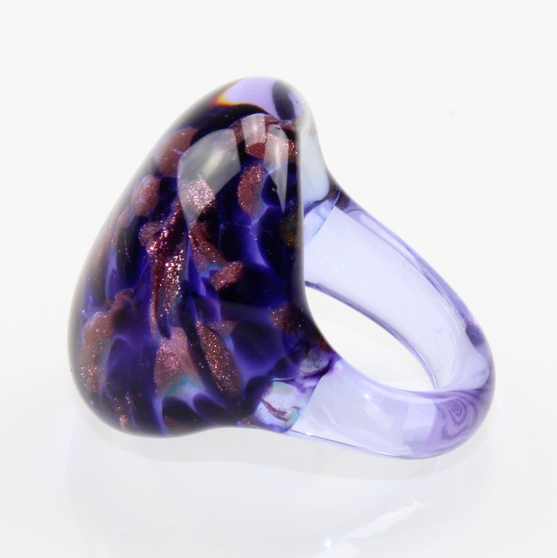 Ring "Madame" Veilchenblau dunkel marmoriert