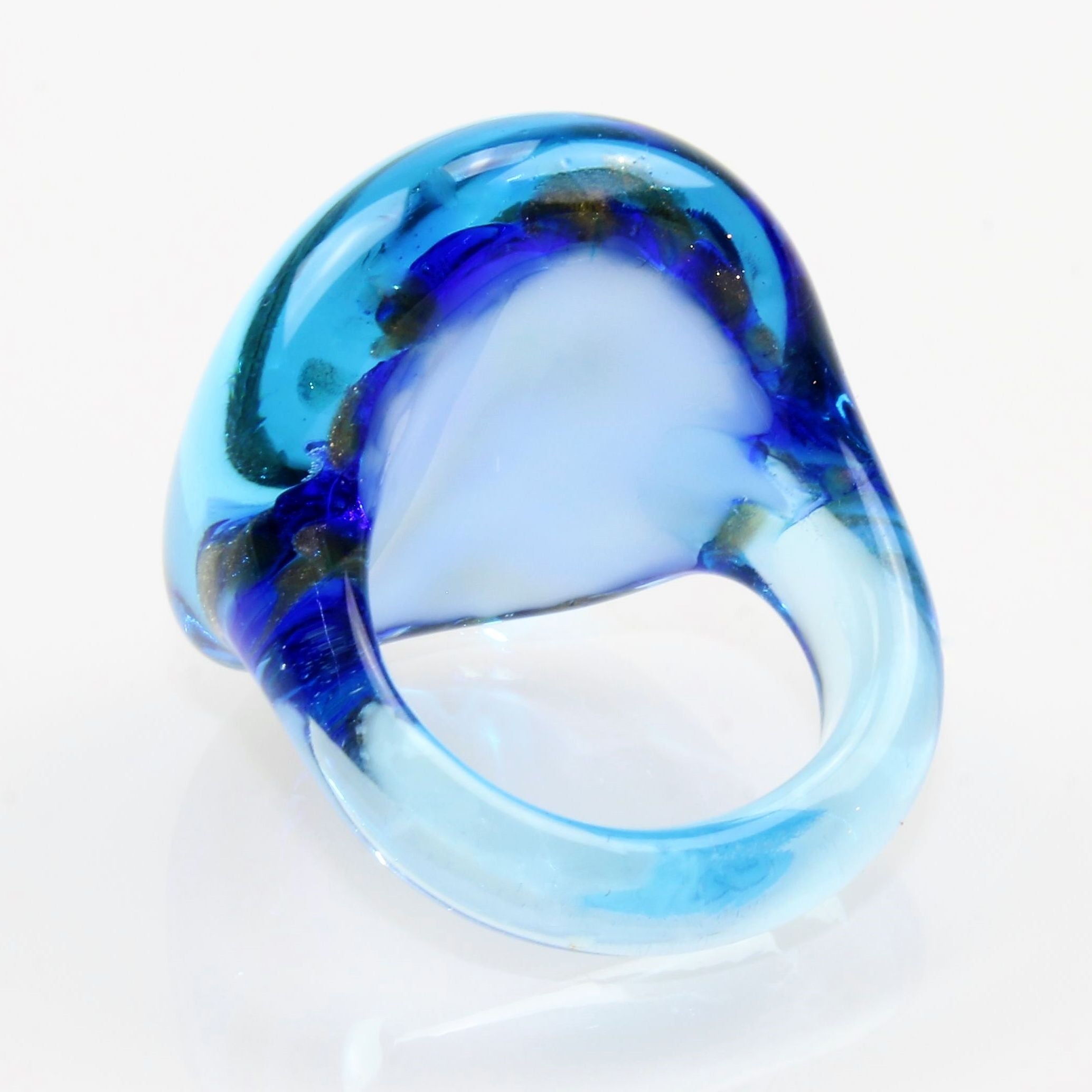 Ring "Madame" Dunkelblau marmoriert