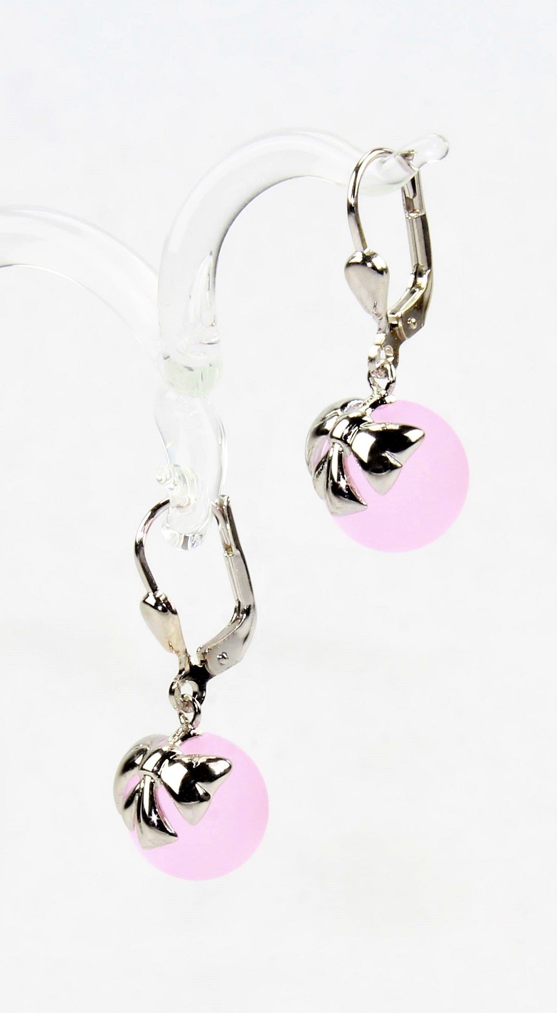 Orecchini a sfera con fiocco in argento, argento 925/000 rodiato