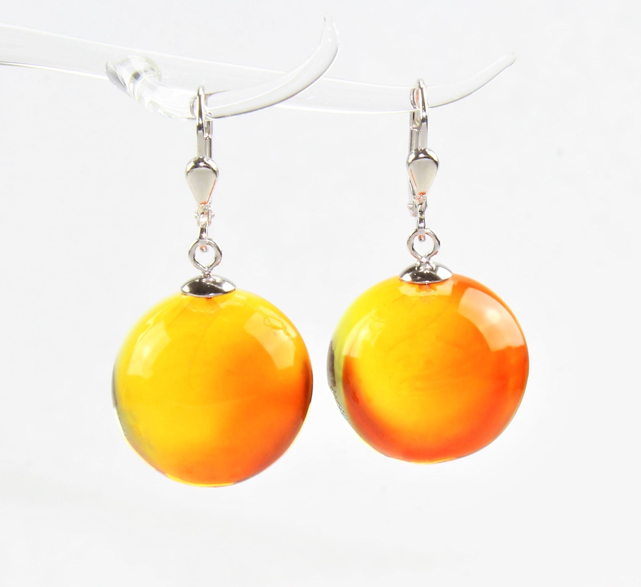 Orecchini pepite giallo-arancio