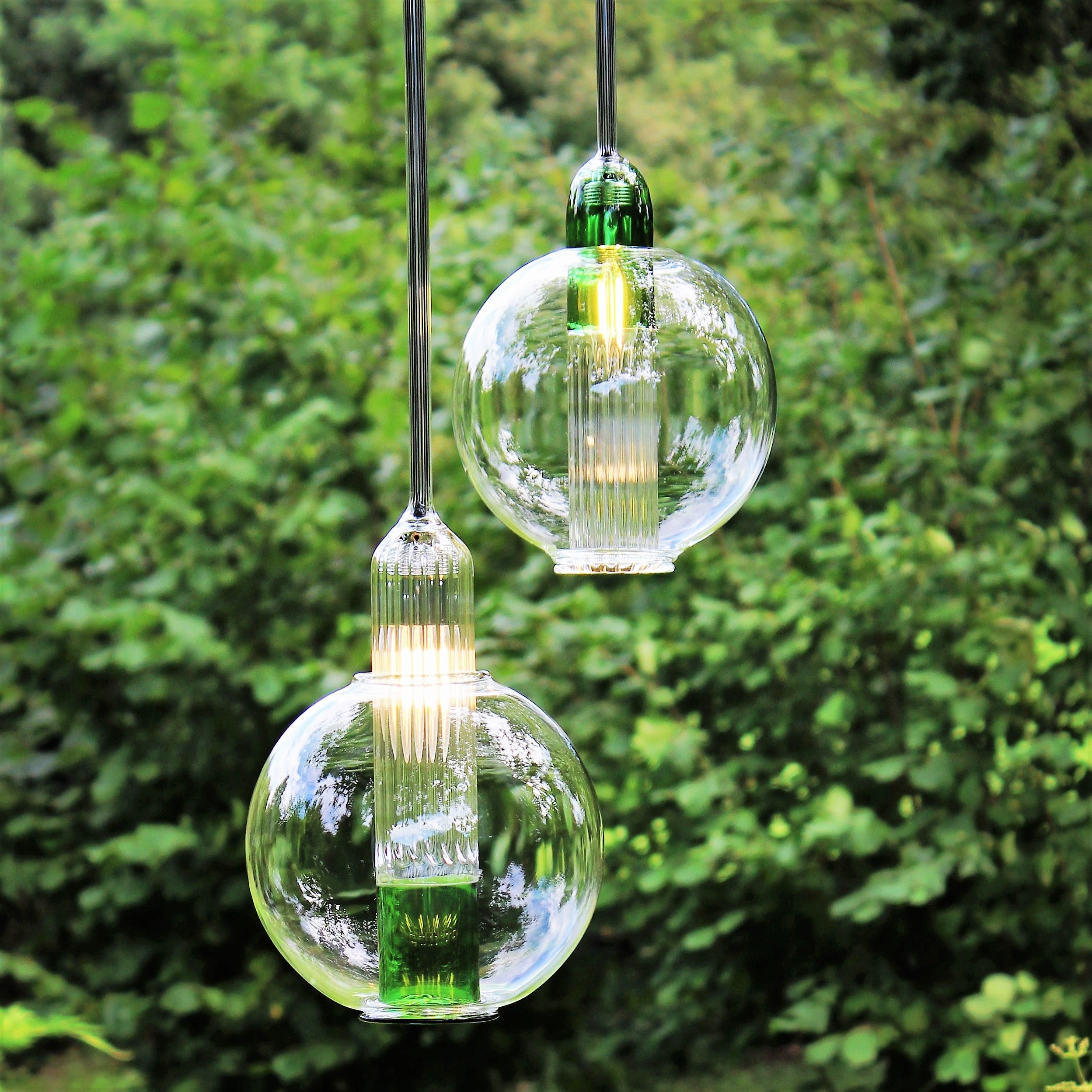 Lampe Balle vert foncé / haut