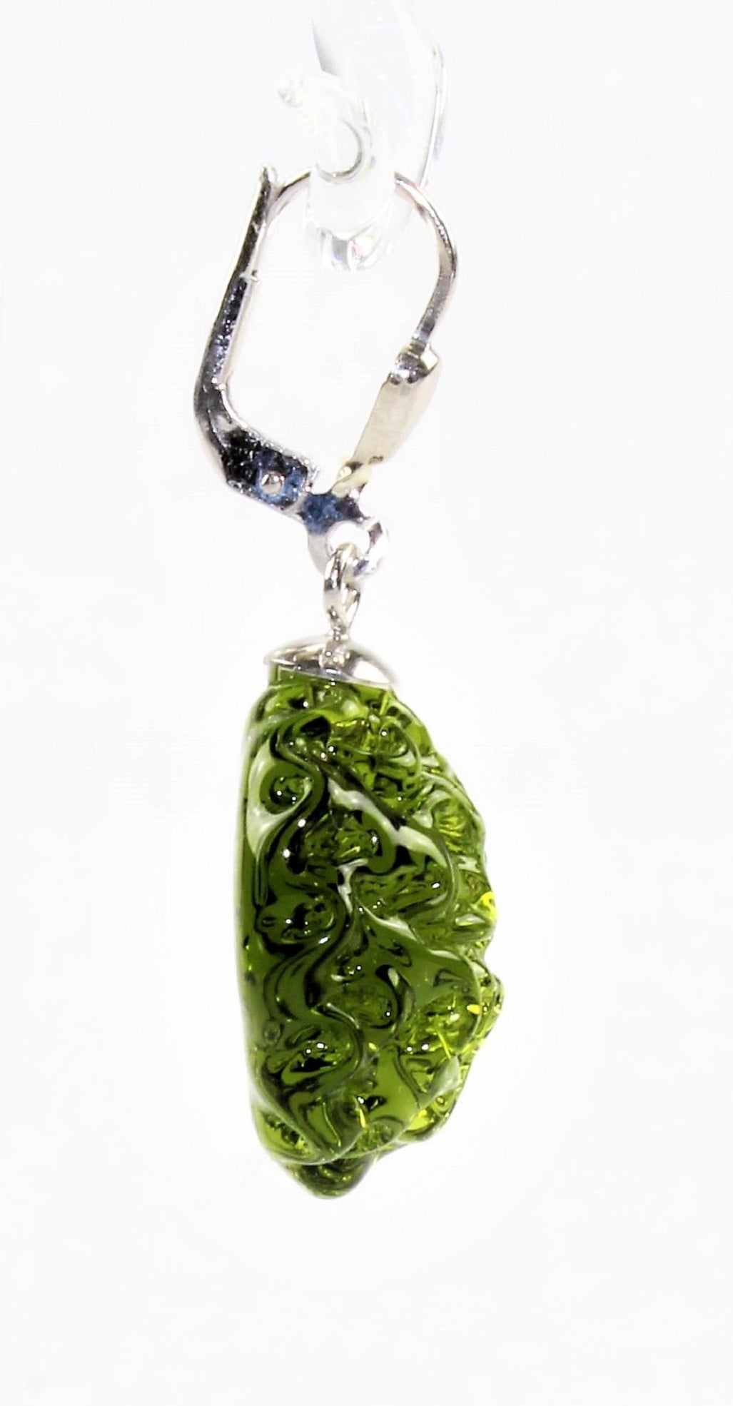 Boucles d'oreilles "Moon" 14 mm , verre borosilicaté